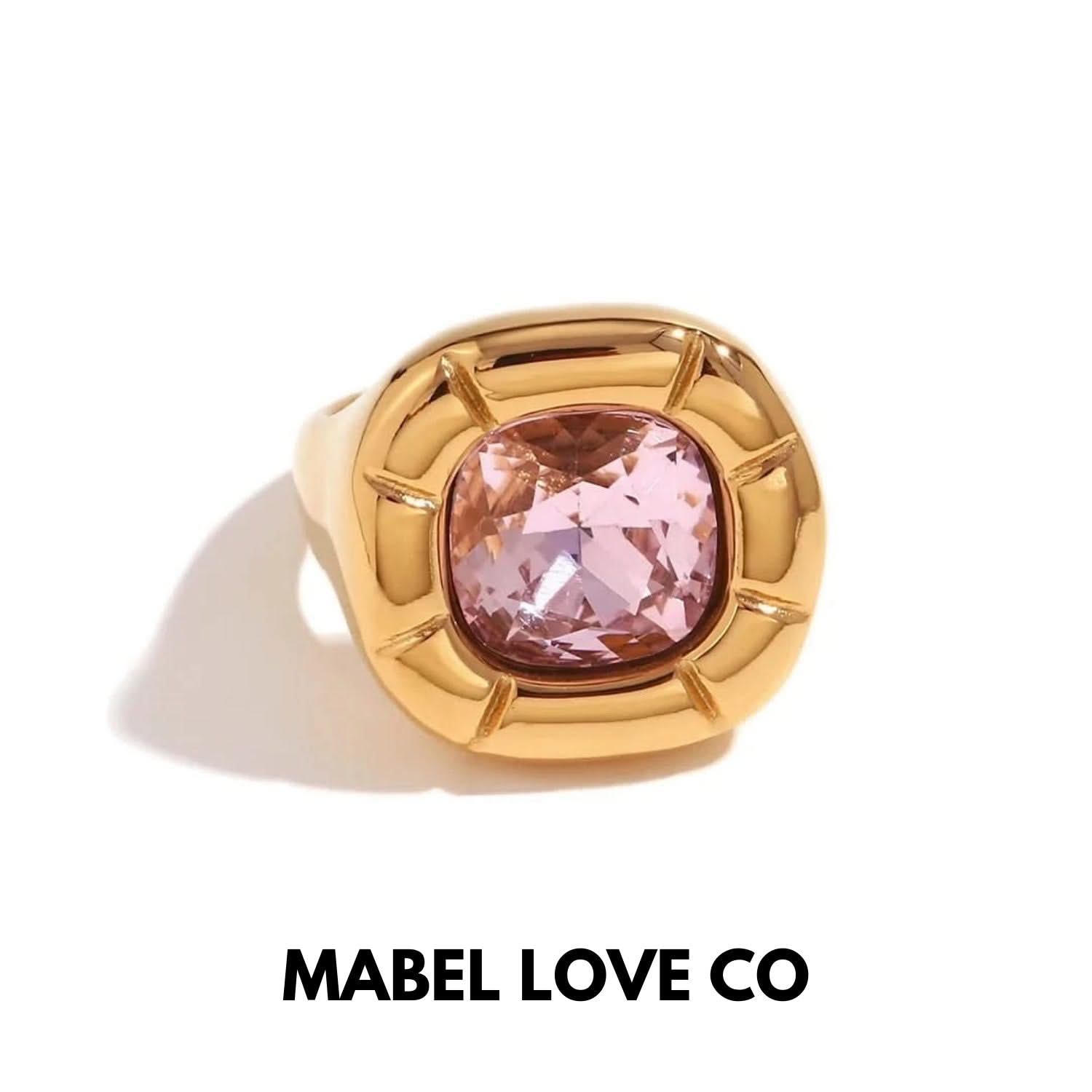 18K Gold Plated Birthstone Zircon Ring