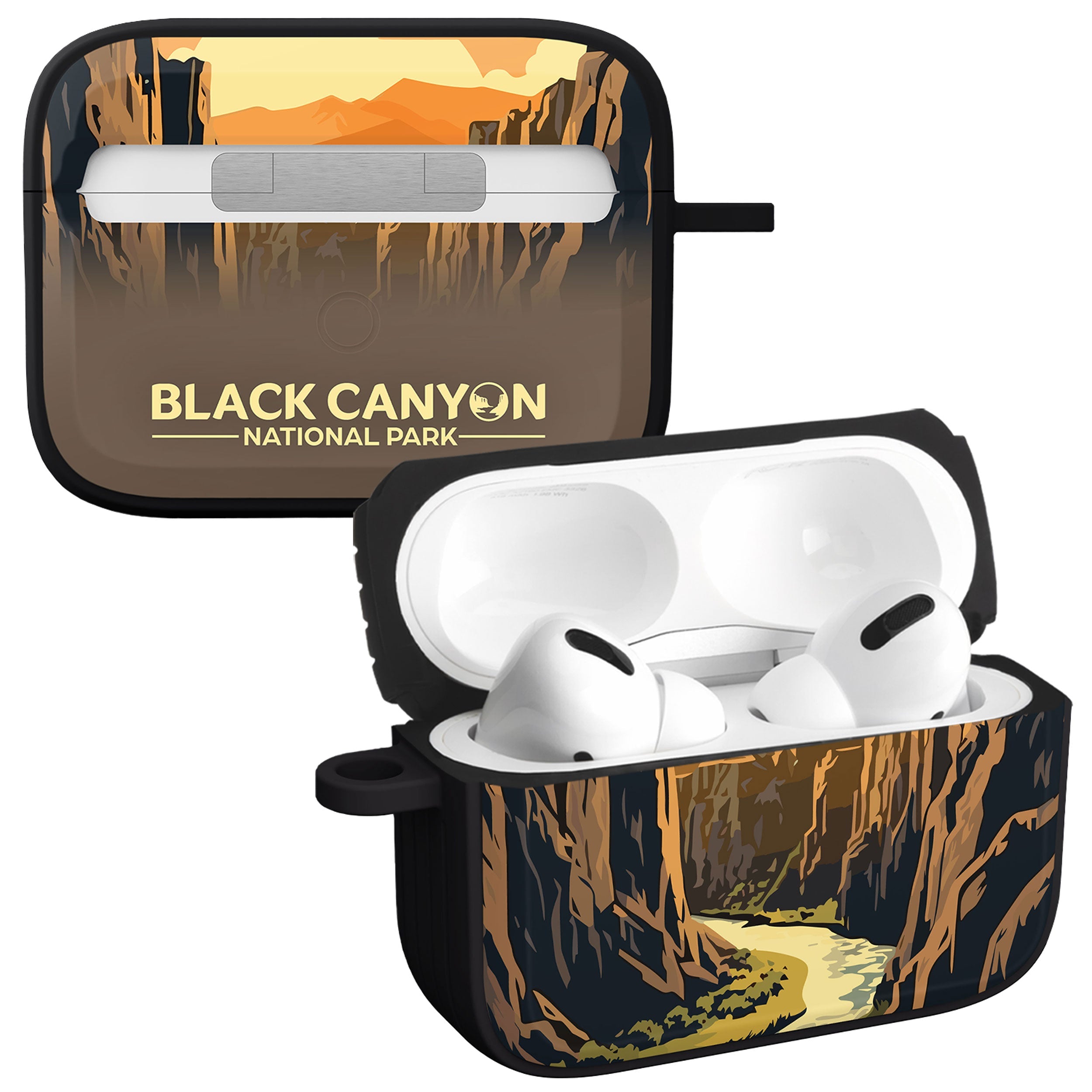 National Parks Black Canyon HDX Apple Airpods Pro 1 &amp;amp; 2 Case Cover