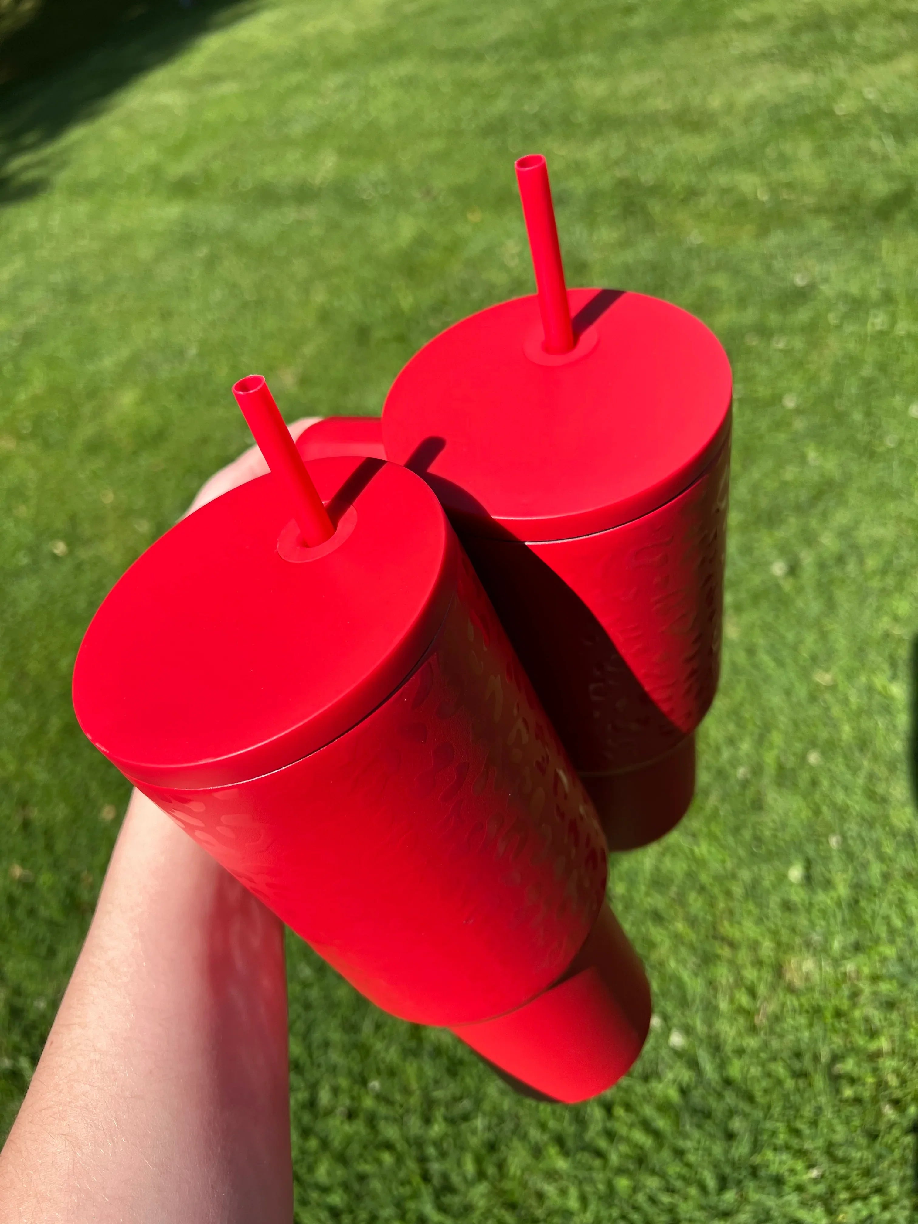 30oz Monochromatic Leopard Tumbler - Red