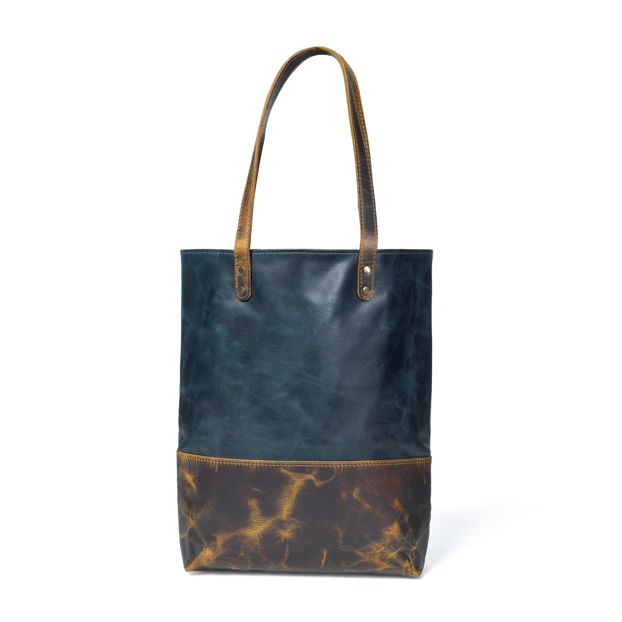 Blue Women&amp;#39;s Leather Tote