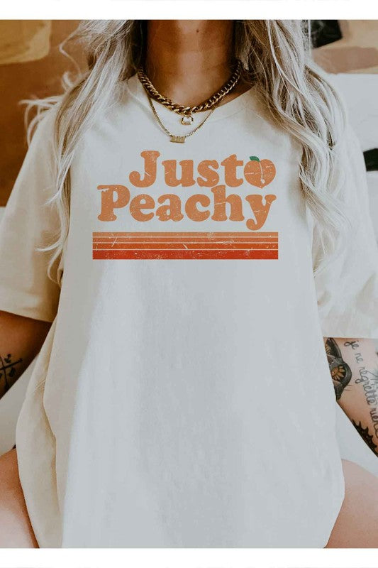 “JUST PEACHY” GRAPHIC TEE