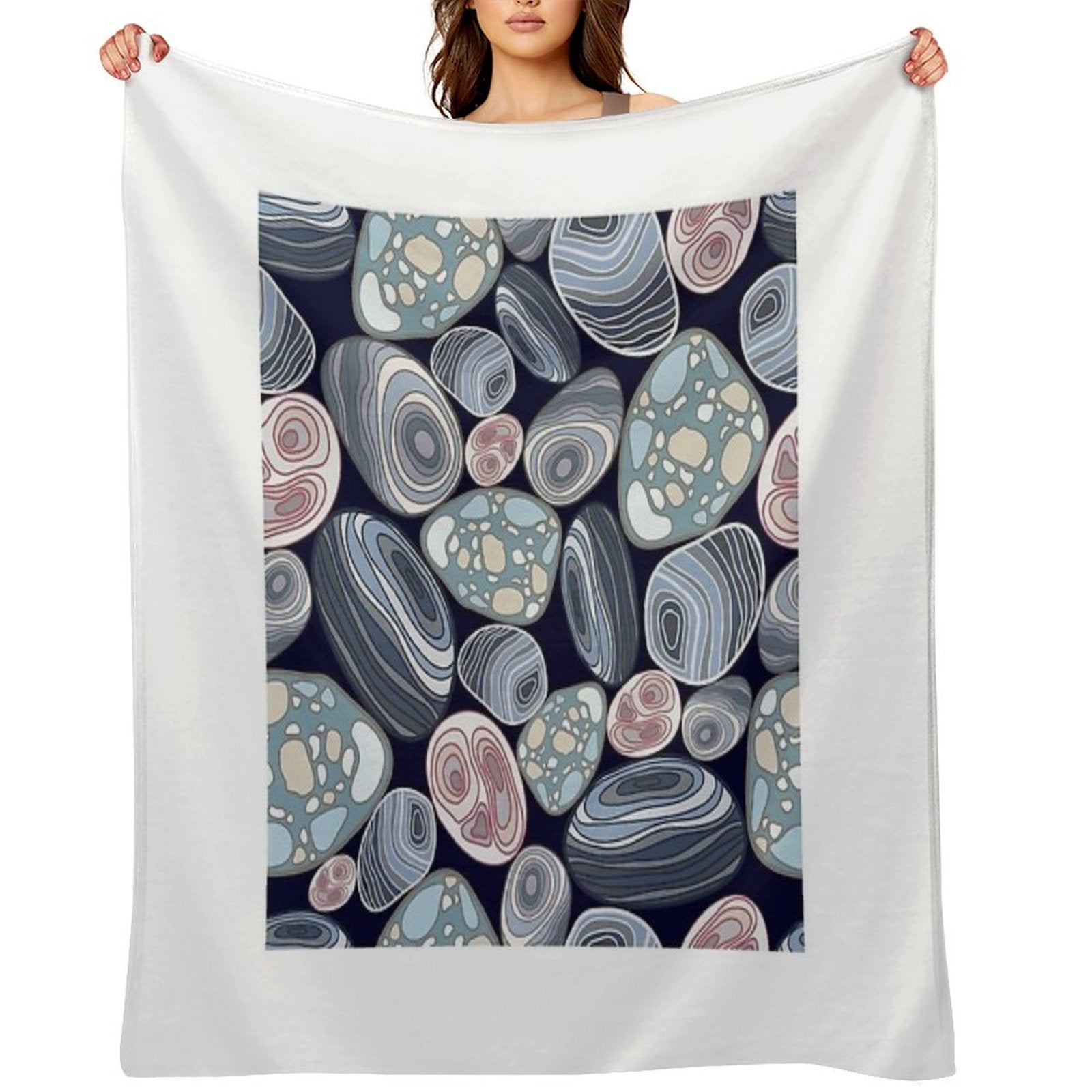 Pattern Stones Throw Blanket