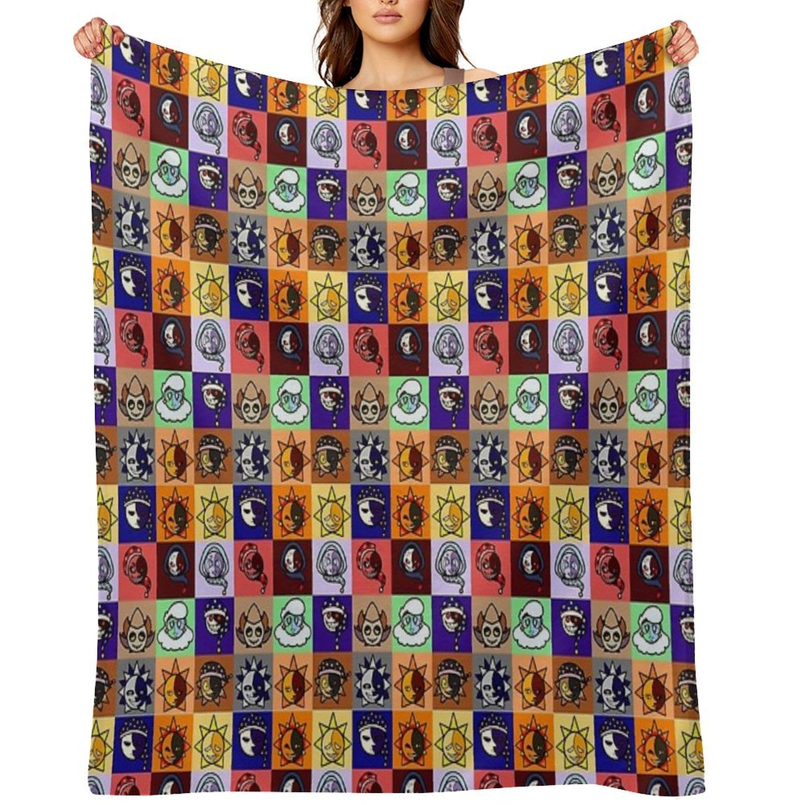 Sun And Moon Show Gang Throw Blanket