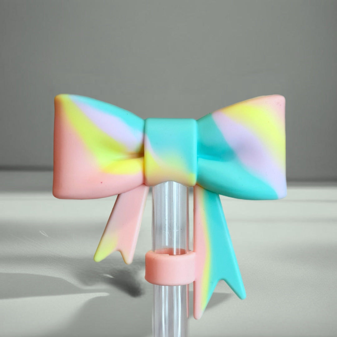 LOVER 3D BOW STRAW TOPPER