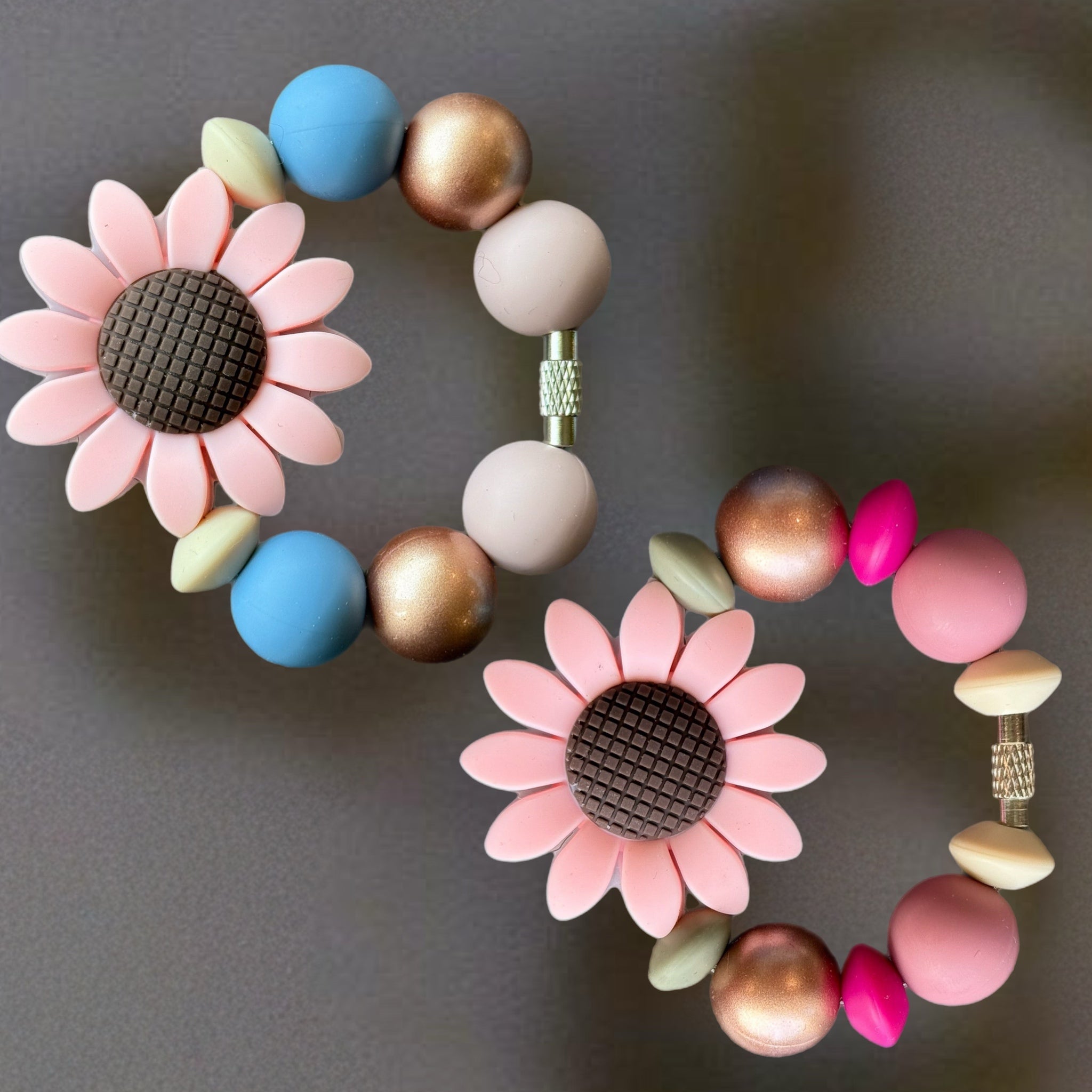 Wildflower Focal Handle Bracelet - Tumbler Handle Charm