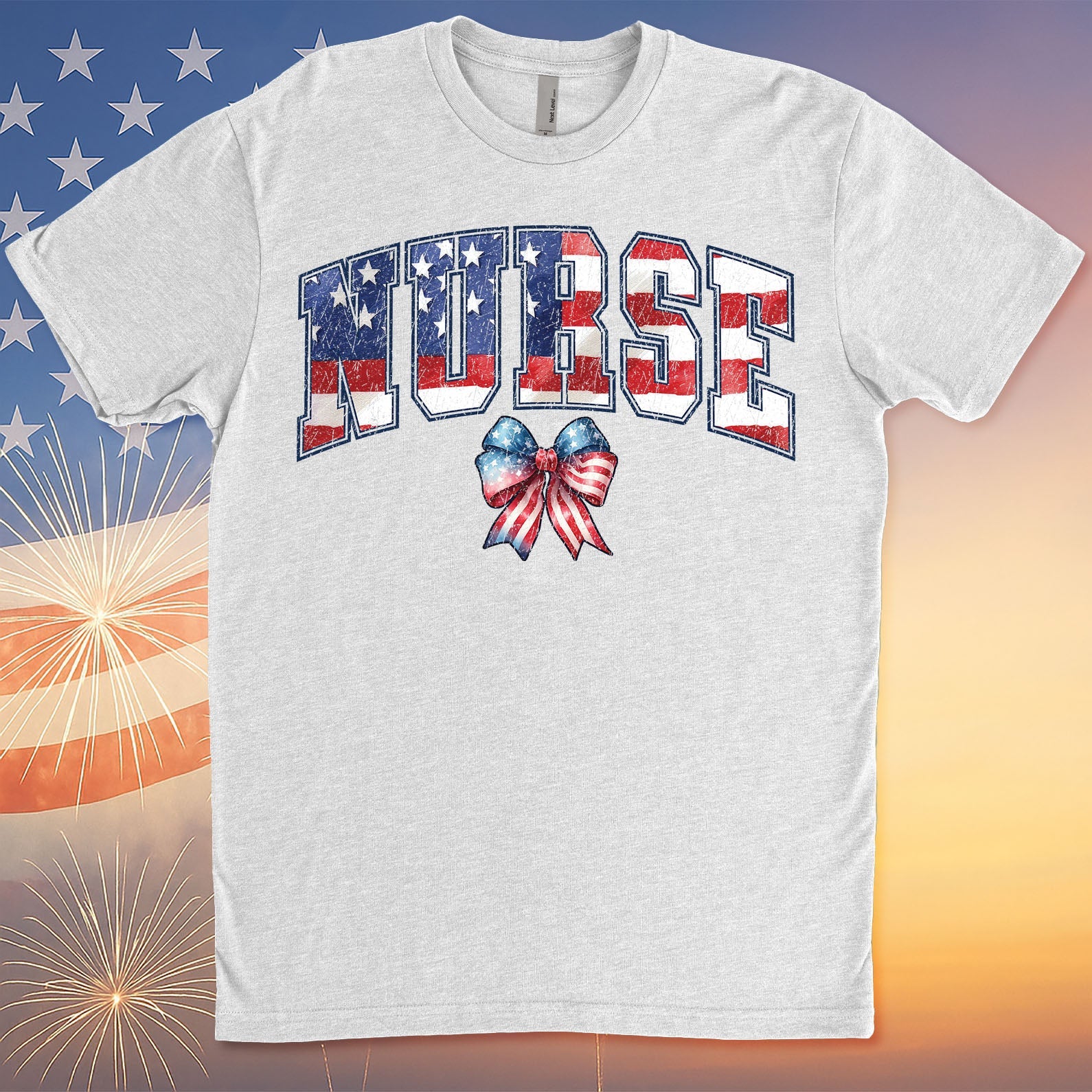Retro Nurse Coquette Shirt | American Nurse T-Shirt | Nurse Life Shirt | 4th Of July Shirt | Independence Day Tee 682314