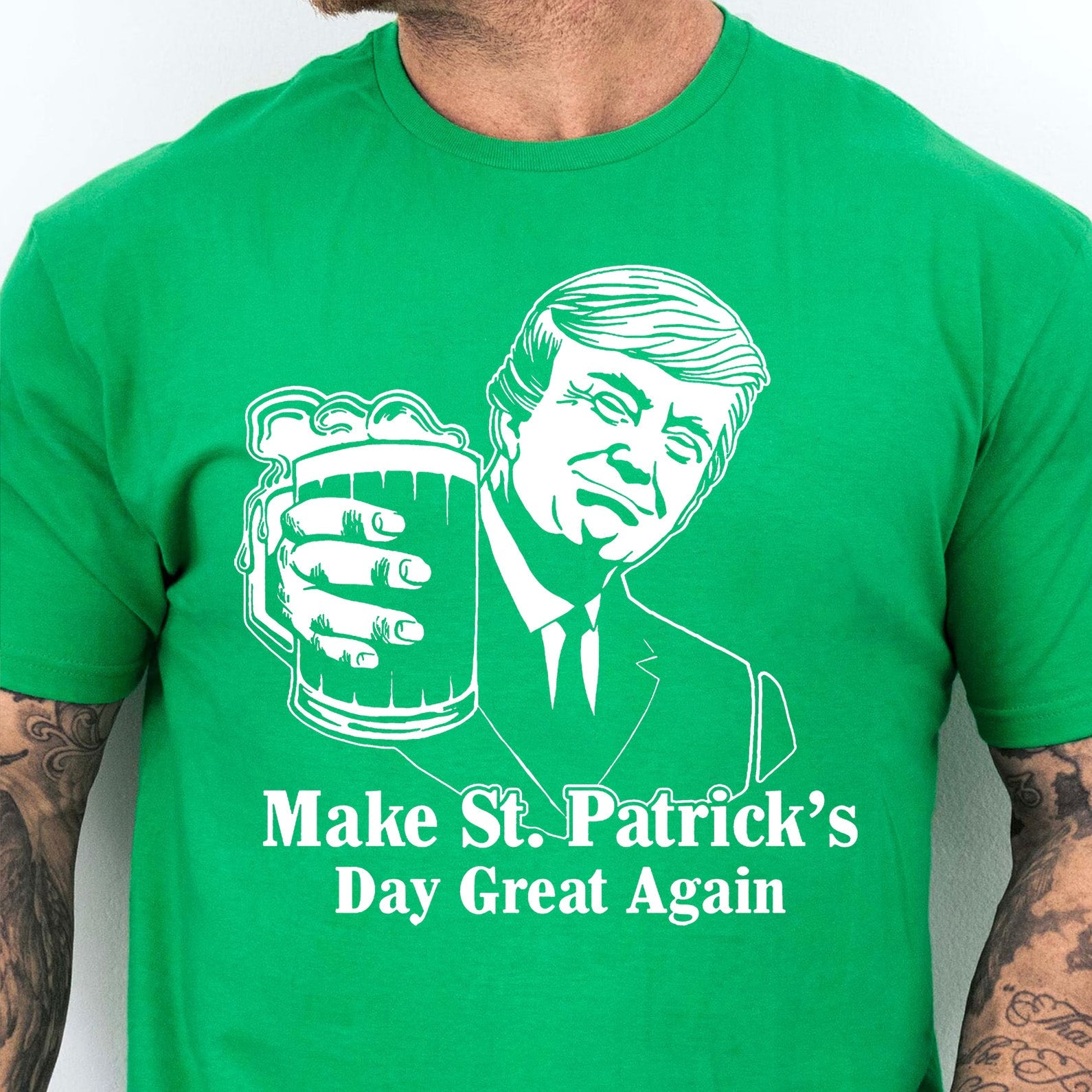 Donald Trump Make St Patrick&amp;#39;s Day Great Again, St Patrick&amp;#39;s Day Shirt, St. Patrick&amp;#39;s Day Sweater, Irish Shirt 681867 - GOP