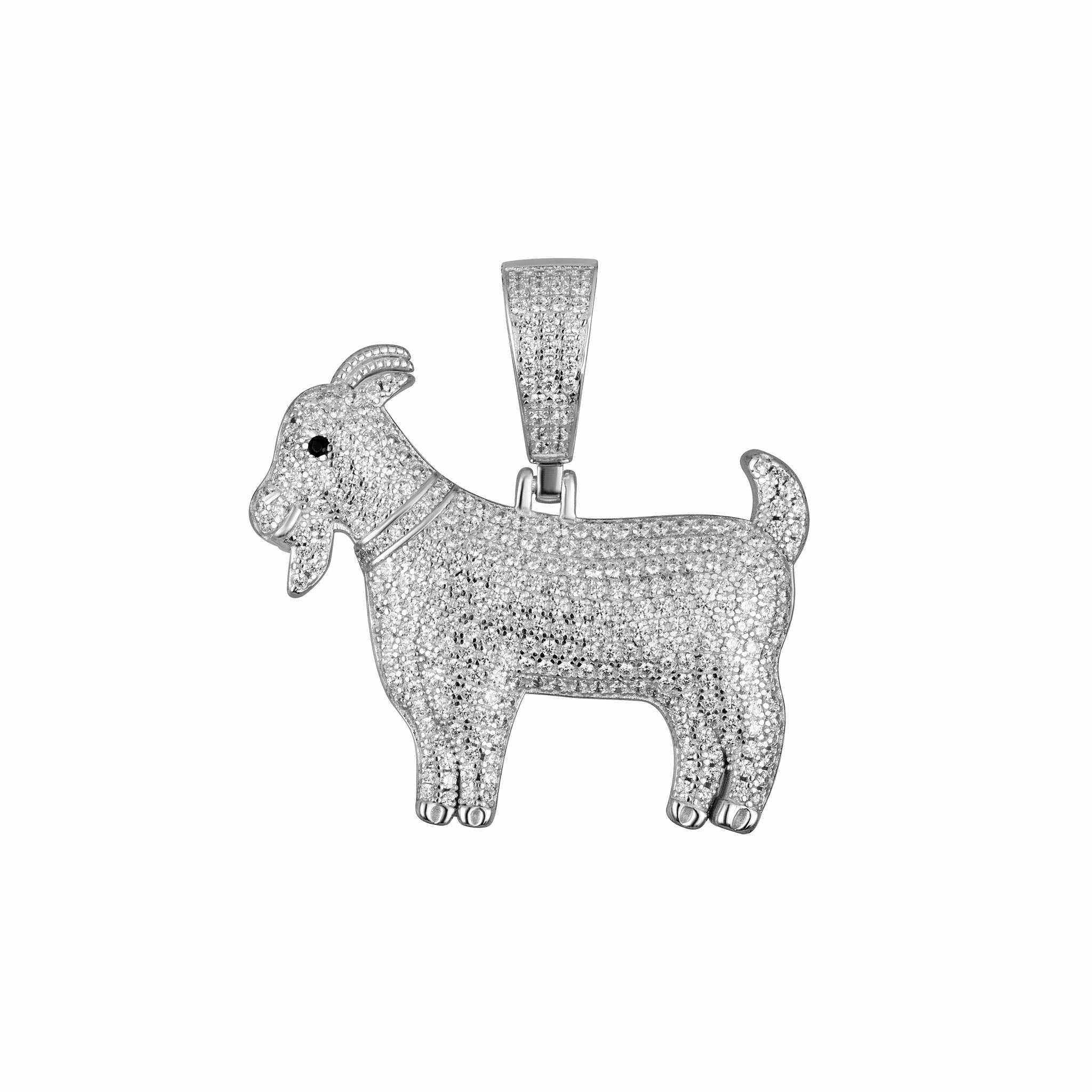 Iced GOAT Pendant 925 Sterling Silver