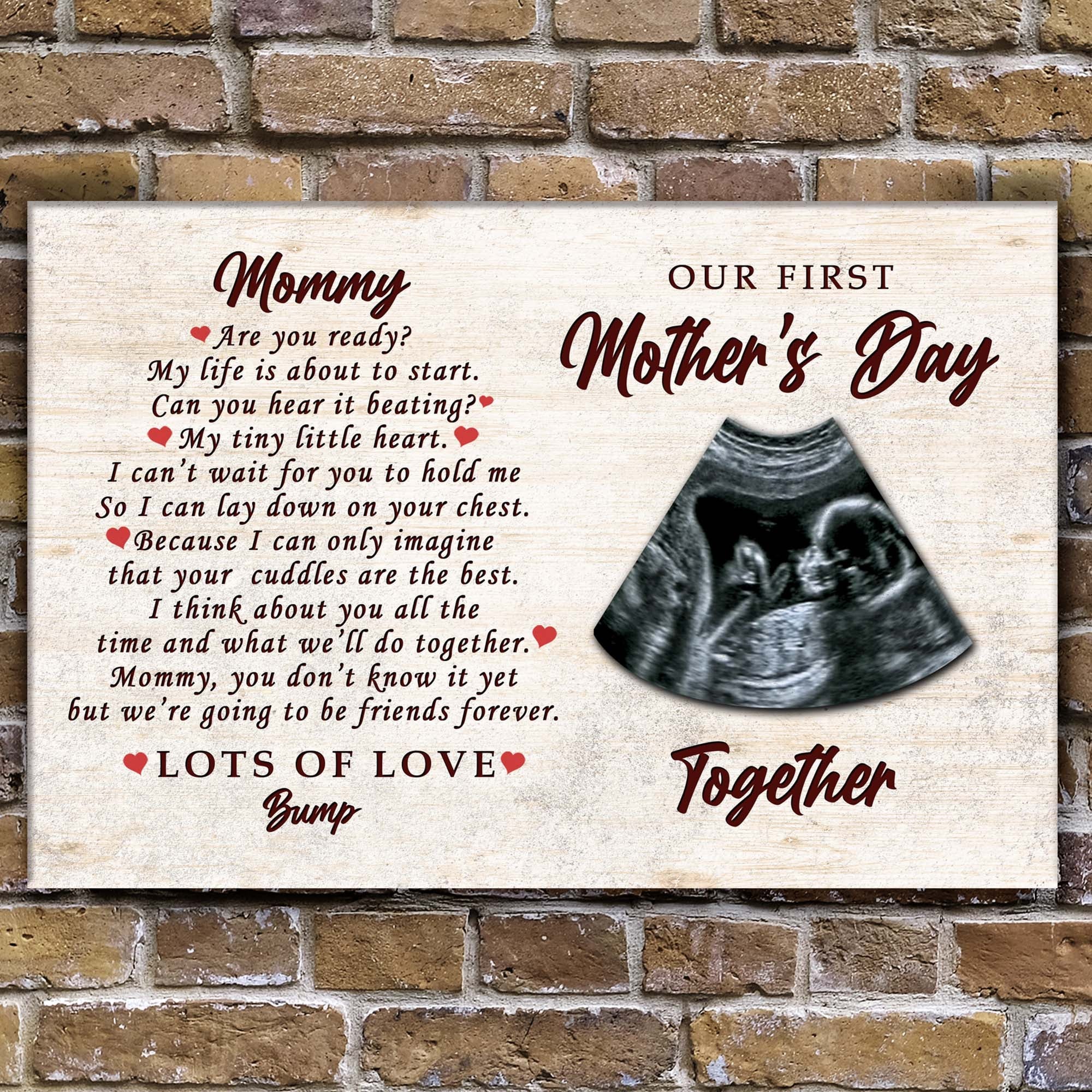 Custom Sonogram Mother&amp;#39;s Day Sign