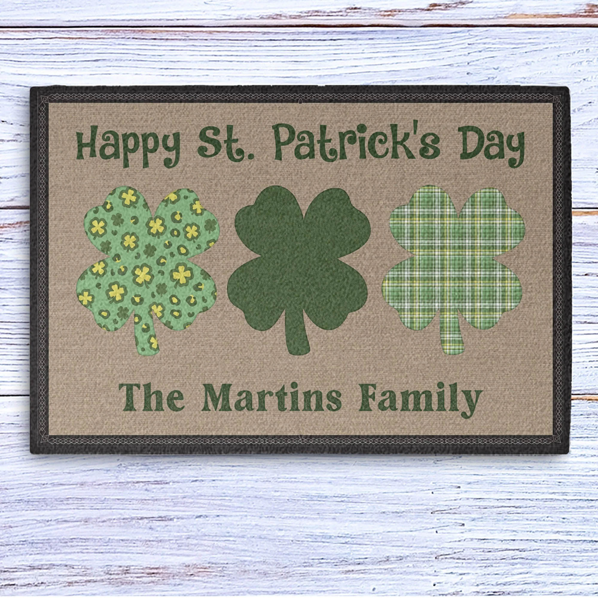 St. Patrick&amp;#39;s Day Personalized Doormats T107
