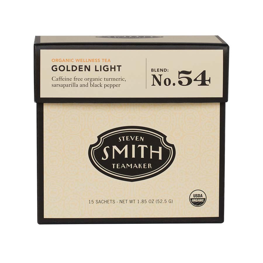 SMITH TEAMAKER - ORGANIC GOLDEN LIGHT TURMERIC BLEND NO. 54 (15 TEA BAGS, 1.85 OZ)