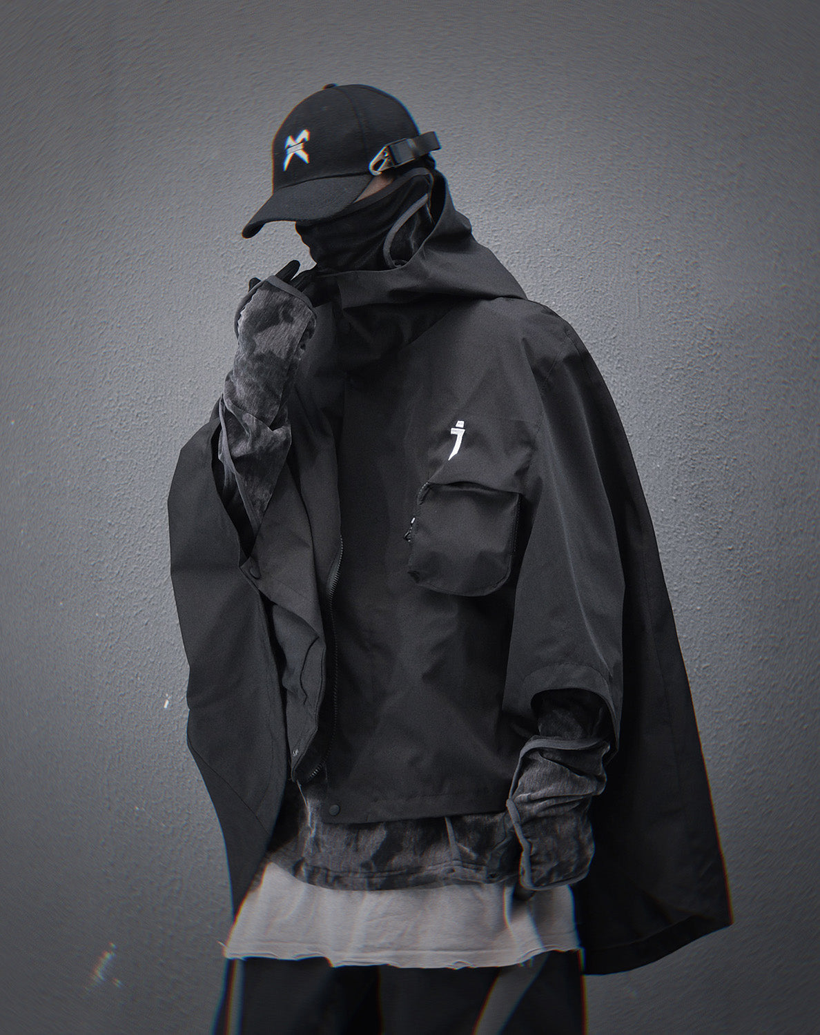 HiJ40 Black I-Tech Poncho