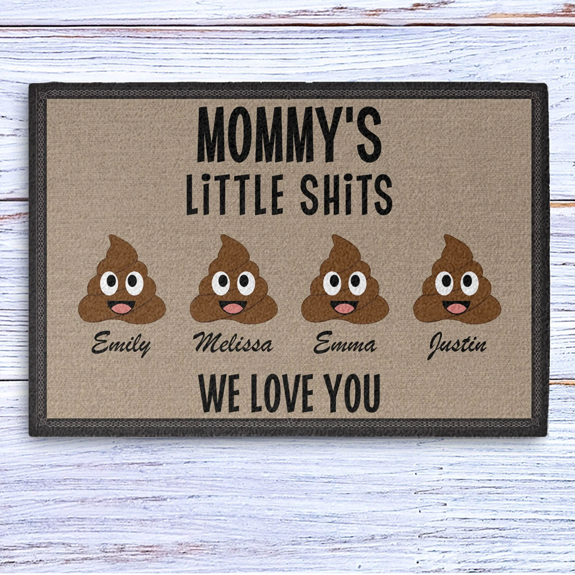 Mommy&amp;#39;s Little Shits Personalized Doormats