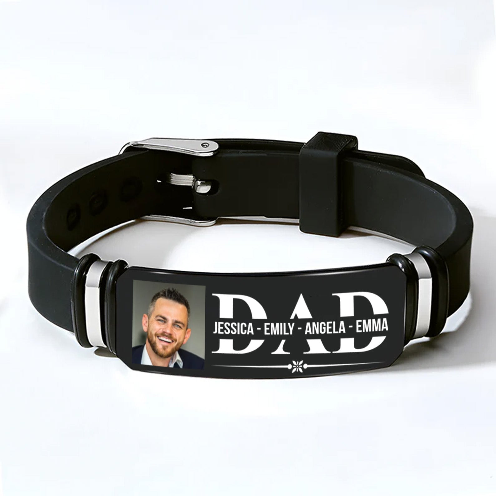 Custom Photo Dad Bracelet | Gift for Dad Husband, Father&amp;#39;s Day Gift | Personalized Unisex Print Bracelet 682192