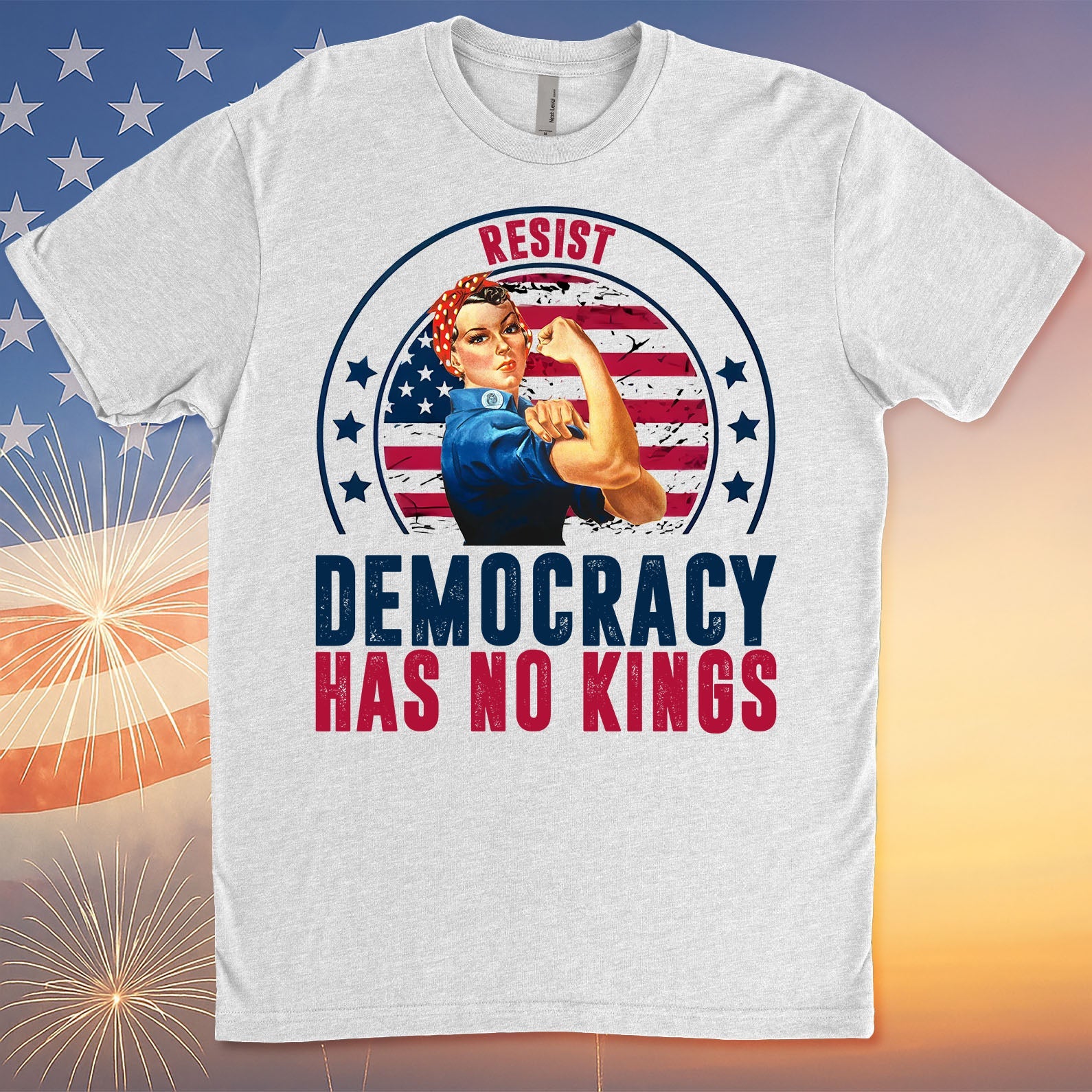 Resist Democracy Has No Kings Shirt | Anti-Trump Protest Shirt | Patriotic Democracy Shirt | No Kings in America Shirt 682476