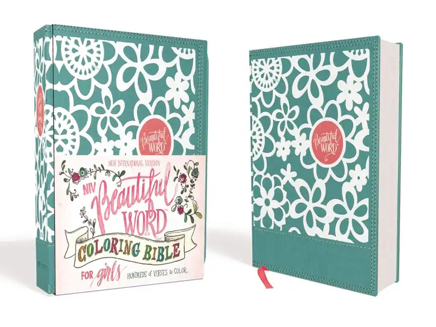 Niv, Beautiful Word Coloring Bible for Girls, Leathersoft Over Board, Teal: Hundreds of Verses to Color - Hardcover