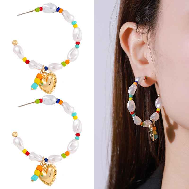 Gold-plated Pearl Necklace with Inlaid Pearls - Multi-row Women's Suit