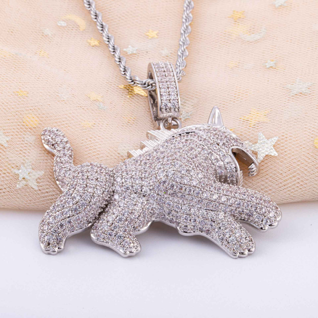 Hip Hop Leopard Pendant Necklace with Full Zircon for Men - Stylish Jewelry for Trendsetters