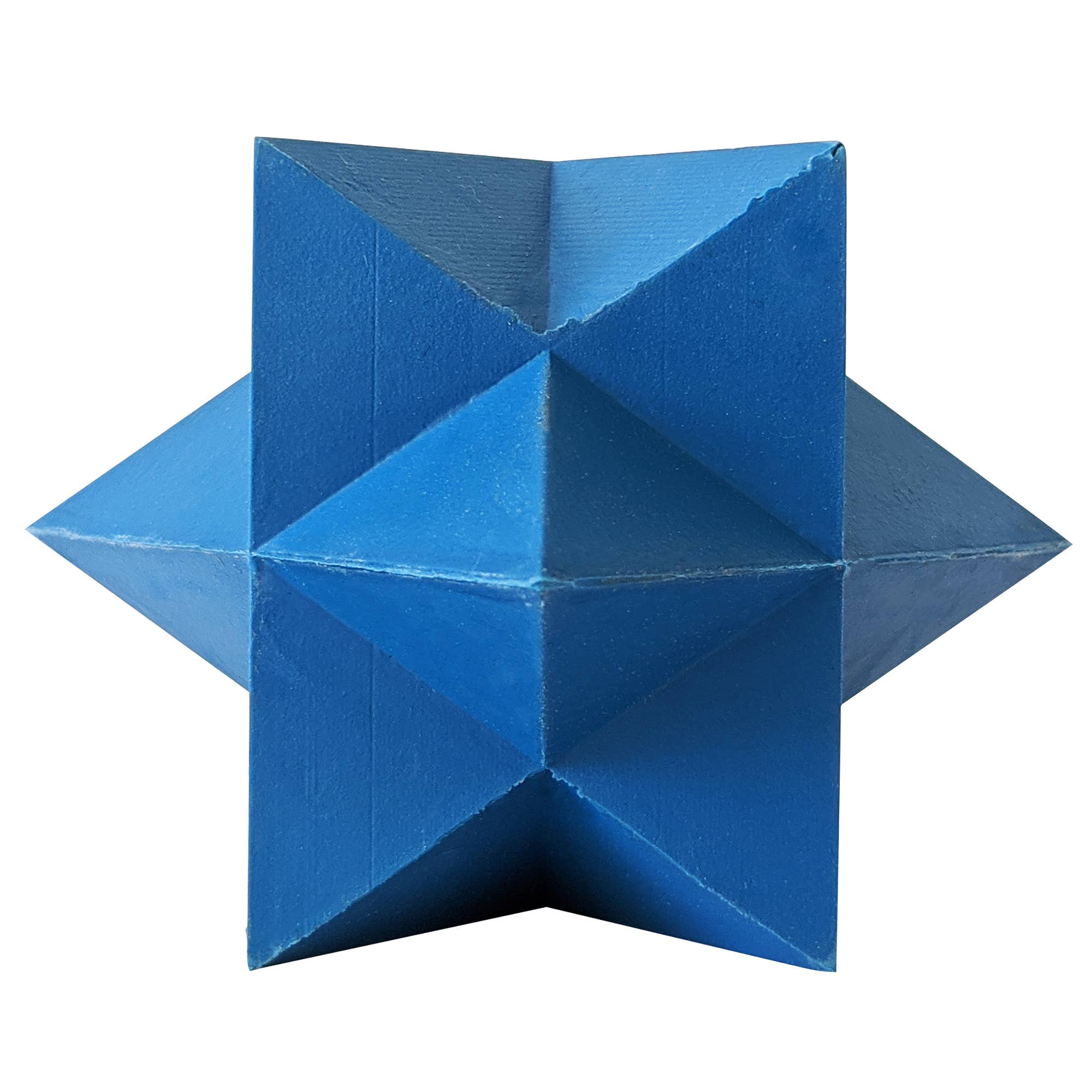 Blue Star-Shaped Natural Rubber Dog Chew Toy – Durable &amp;amp; Textured for Engaging Playtime