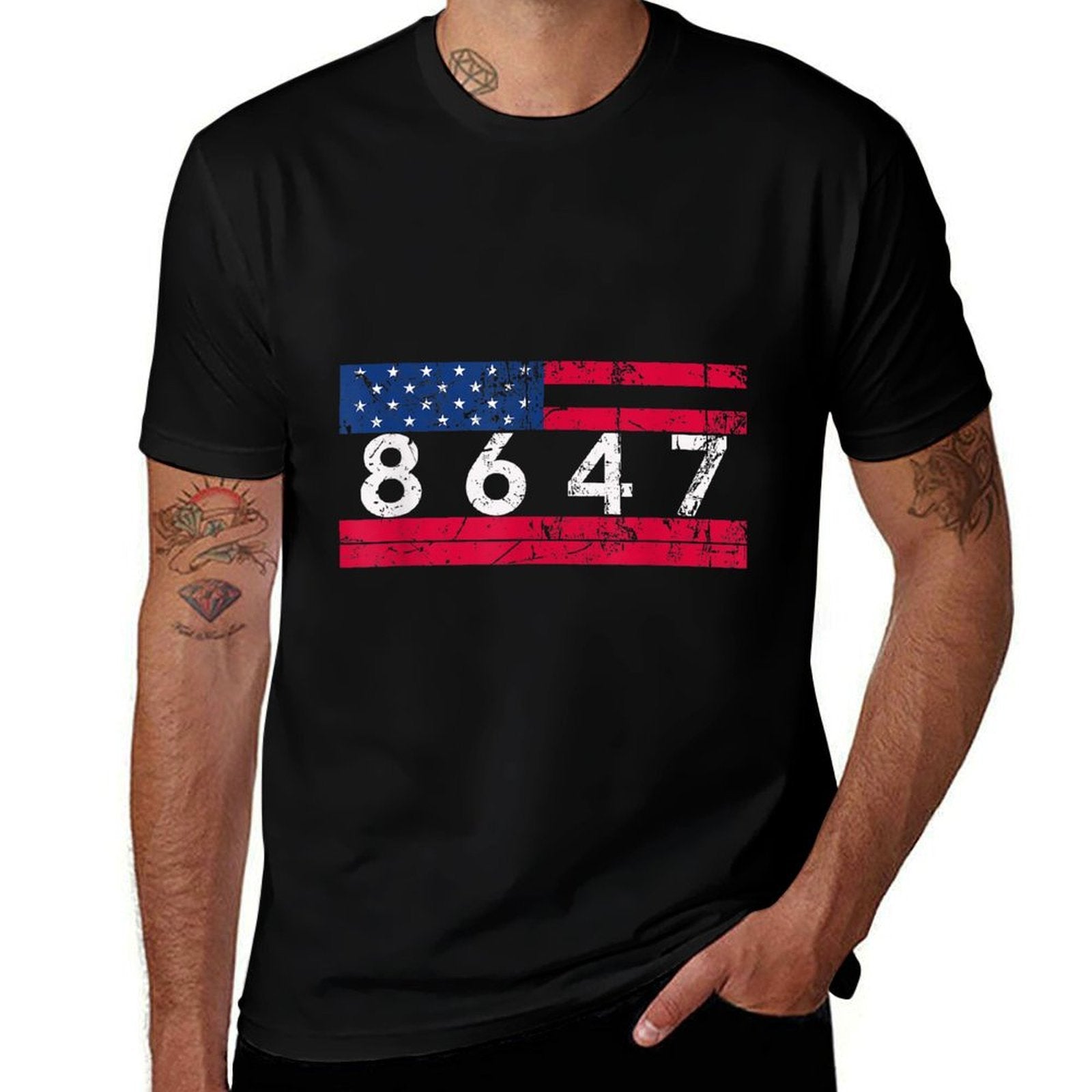 Anti Trump Impeach 47 8647 86 47 47th President US  Vintage-inspired T-Shirt