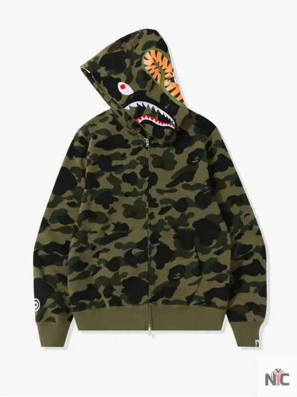 1st Camo Shark Full Zip Hoodie