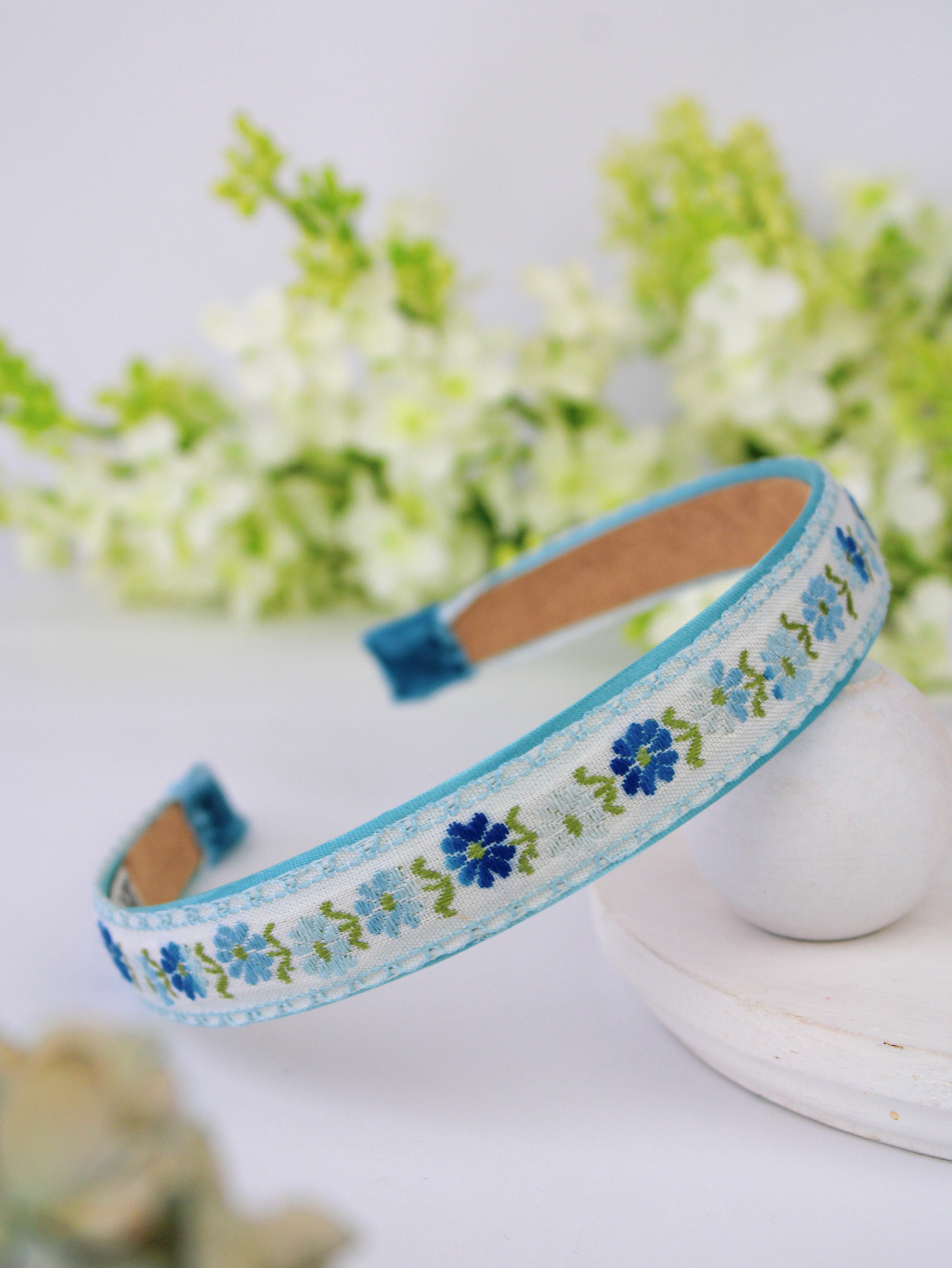 Jane&amp;#39;s Blue Meadow Flowers Headband