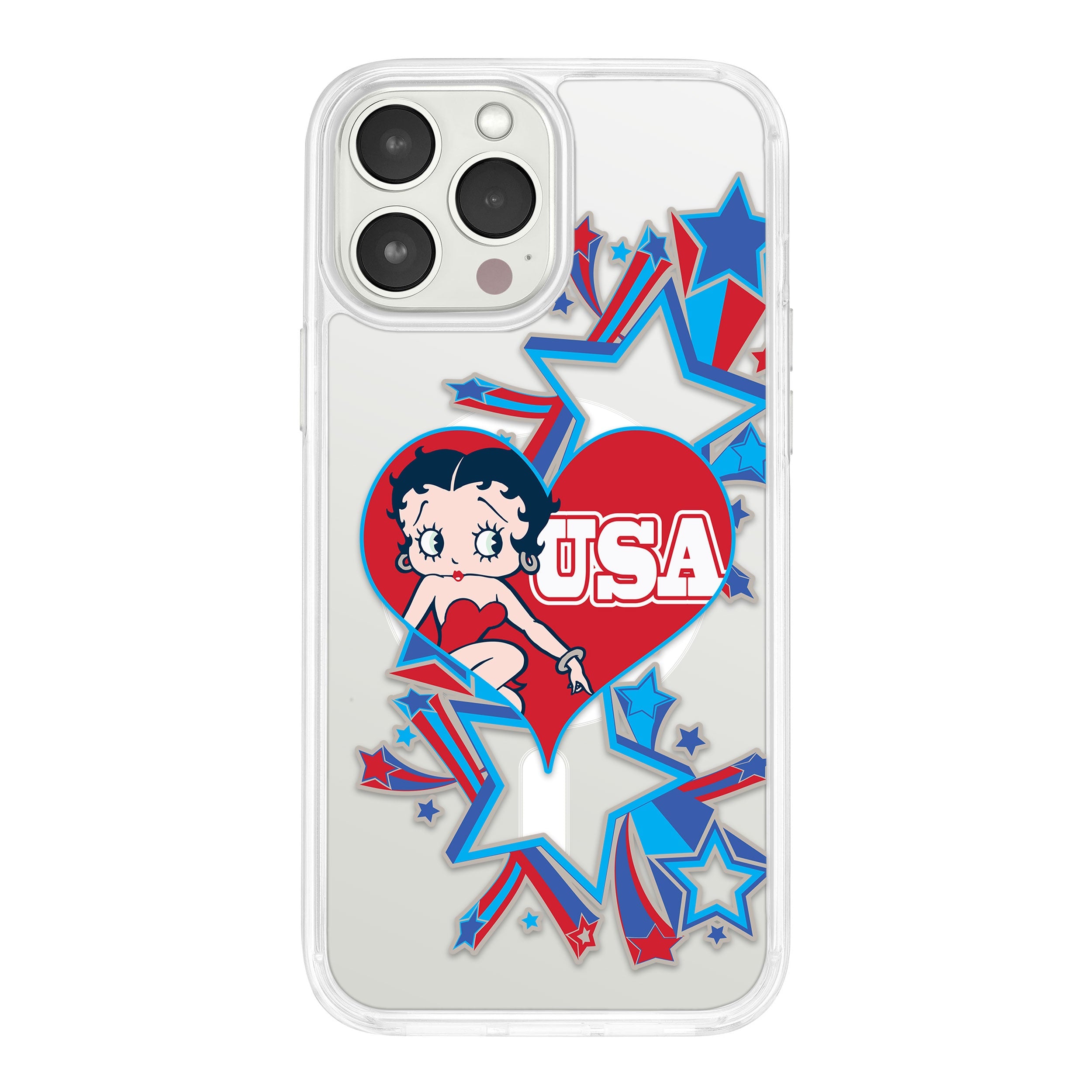 Betty Boop Red White &amp;amp; Boop HD Apple iPhone 14 Mag-Safe Phone Case