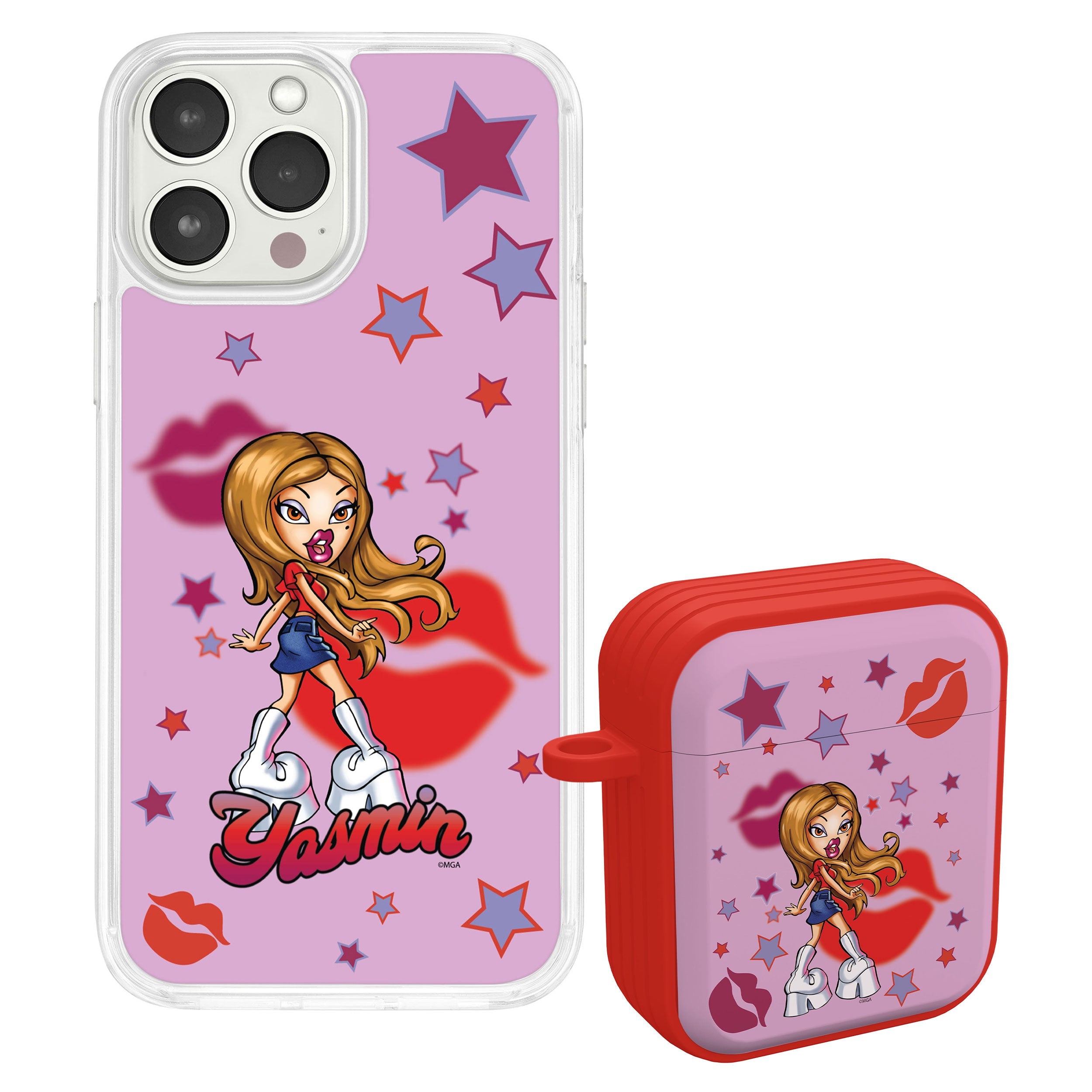 Bratz® Passion For Fashion HD Apple iPhone 15 Mag-Safe Phone Case and AirPods Gen 1 &amp;amp; 2 Combo Package