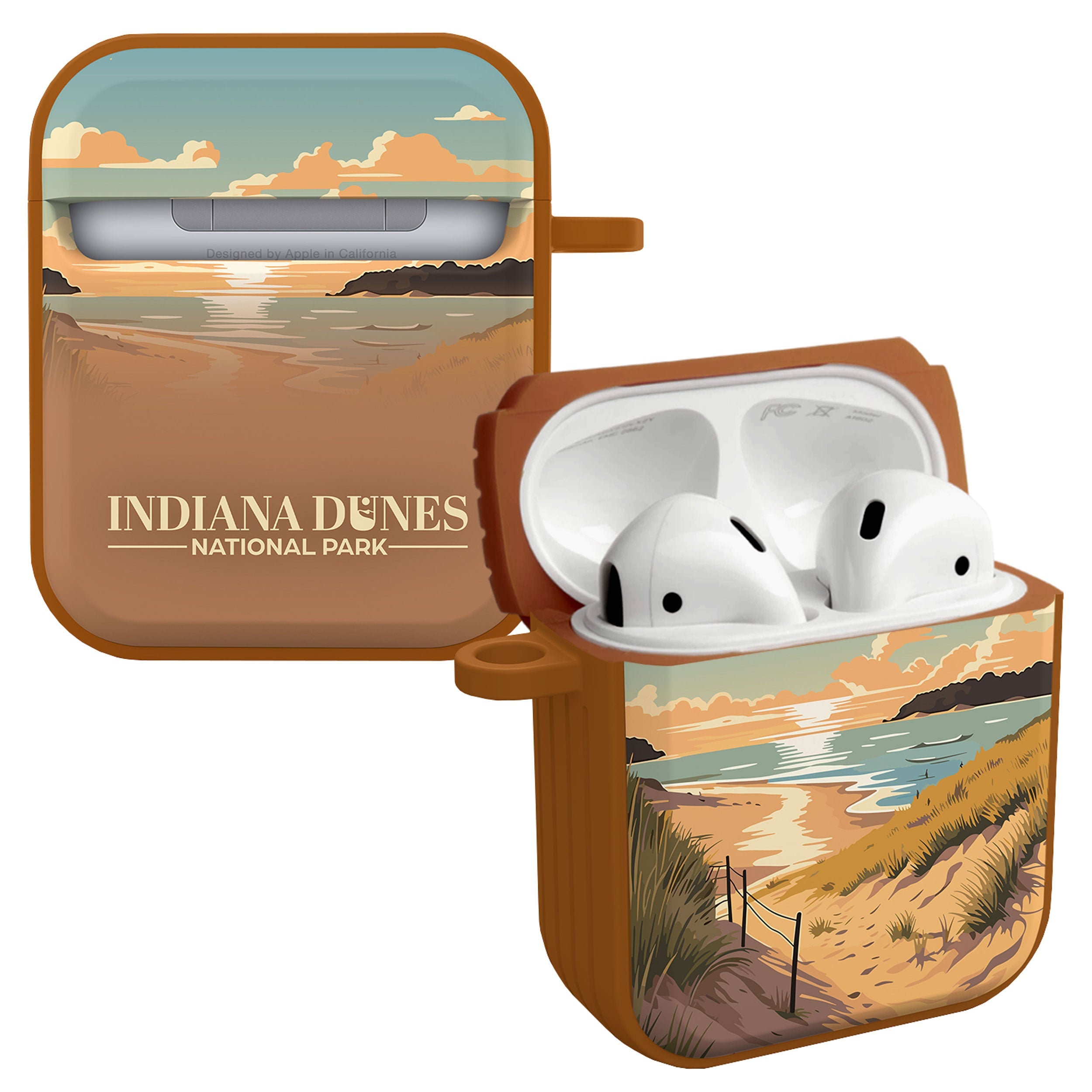 National Parks Indiana Dunes HDX Apple Airpods Gen 1 &amp;amp; 2 Case Cover