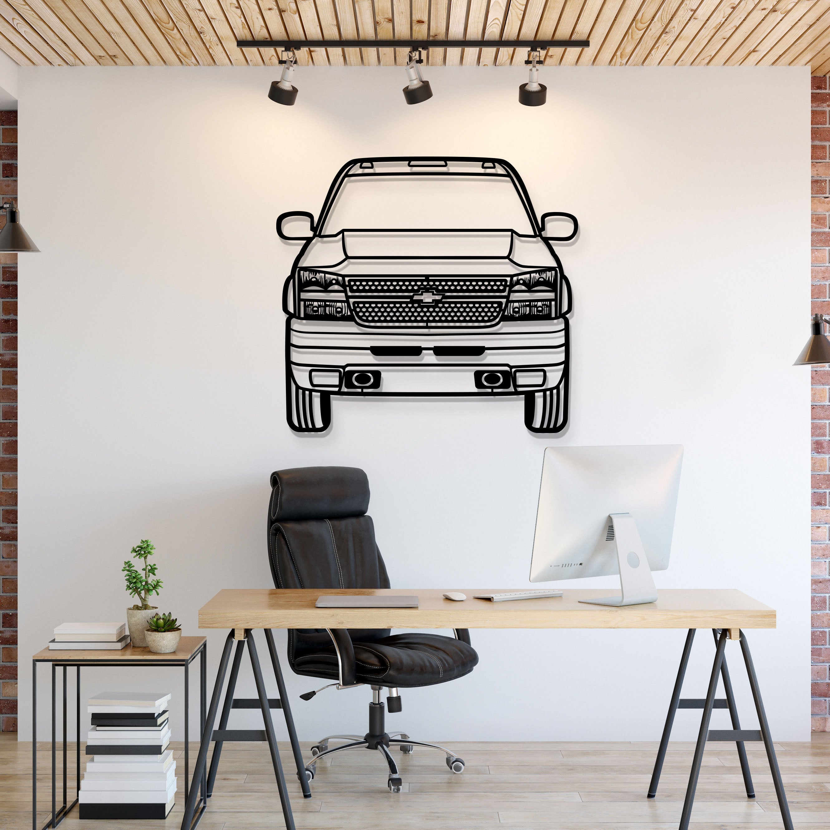 2007 Silverado Duramax 3500 Front View Metal Car Wall Art - MT1333