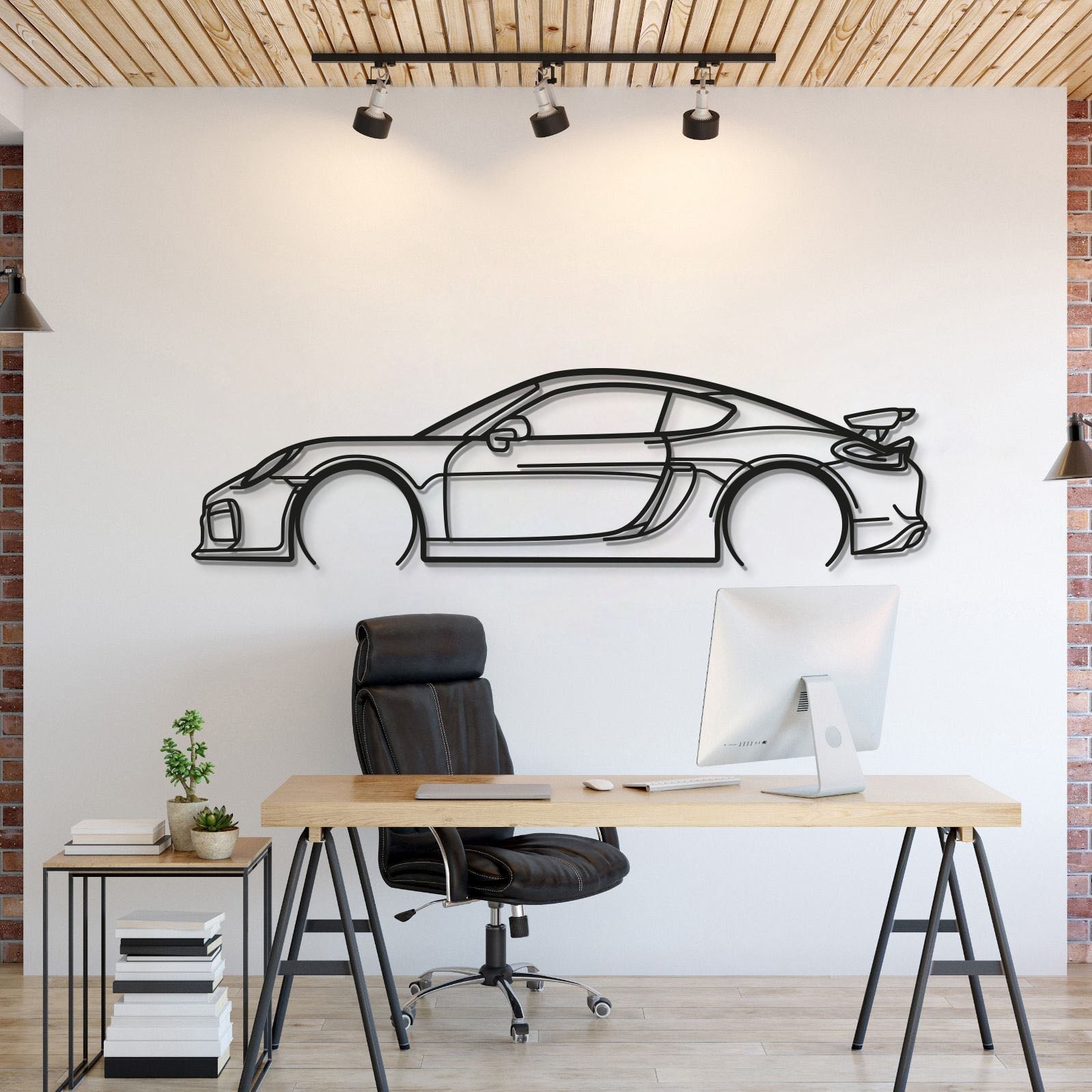 2016 Cayman GT4 981 Metal Car Wall Art - MT0897
