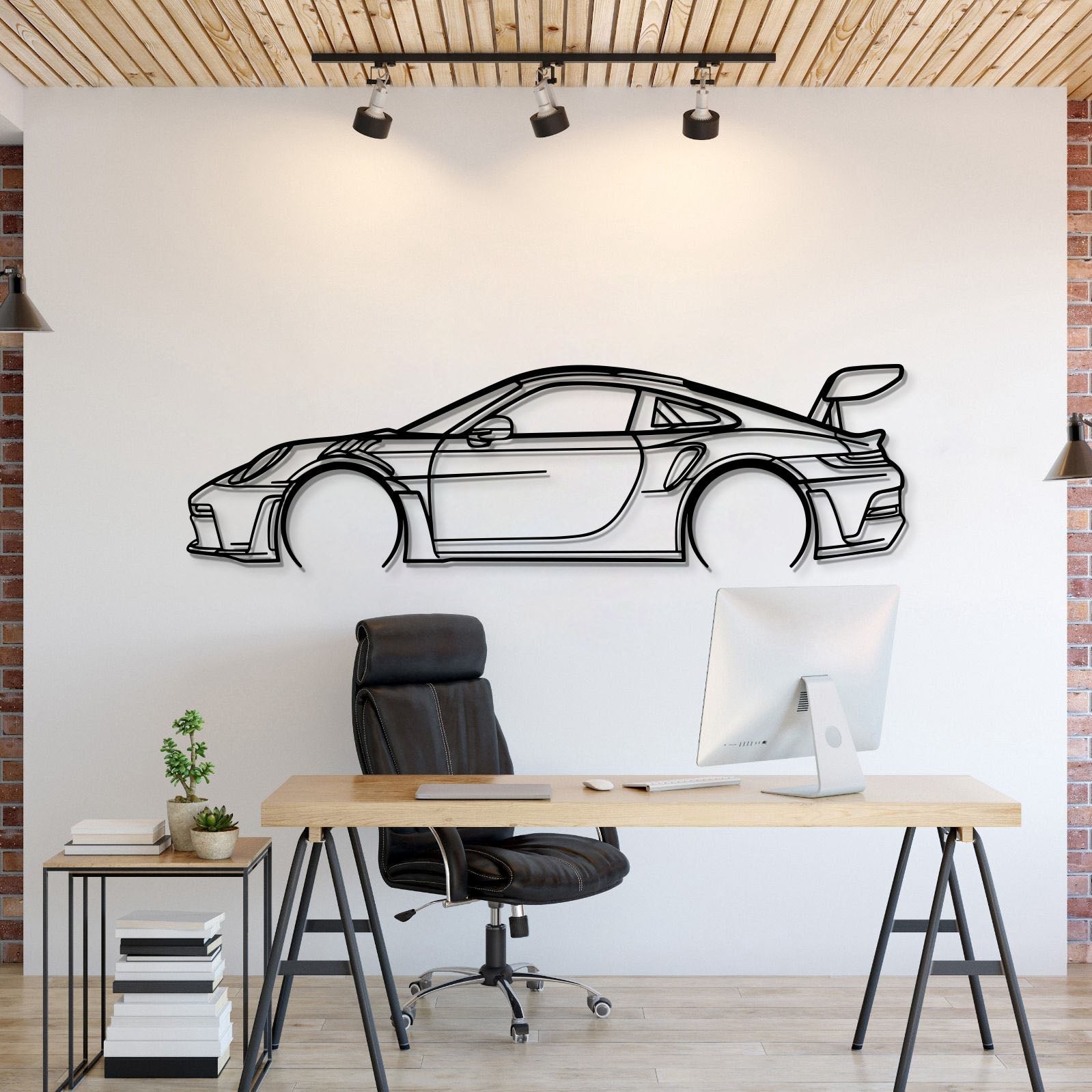 911 GT3 RS Model 992 Detailed Metal Car Wall Art - MT0859