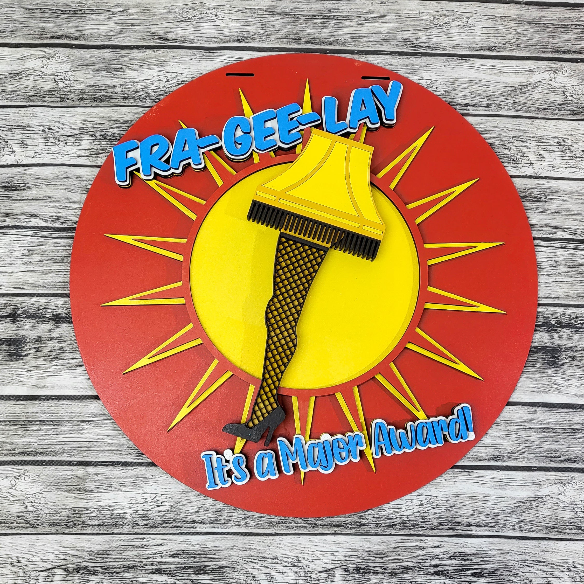 3D A Christmas Story Leg Lamp Door Hanger - Finished