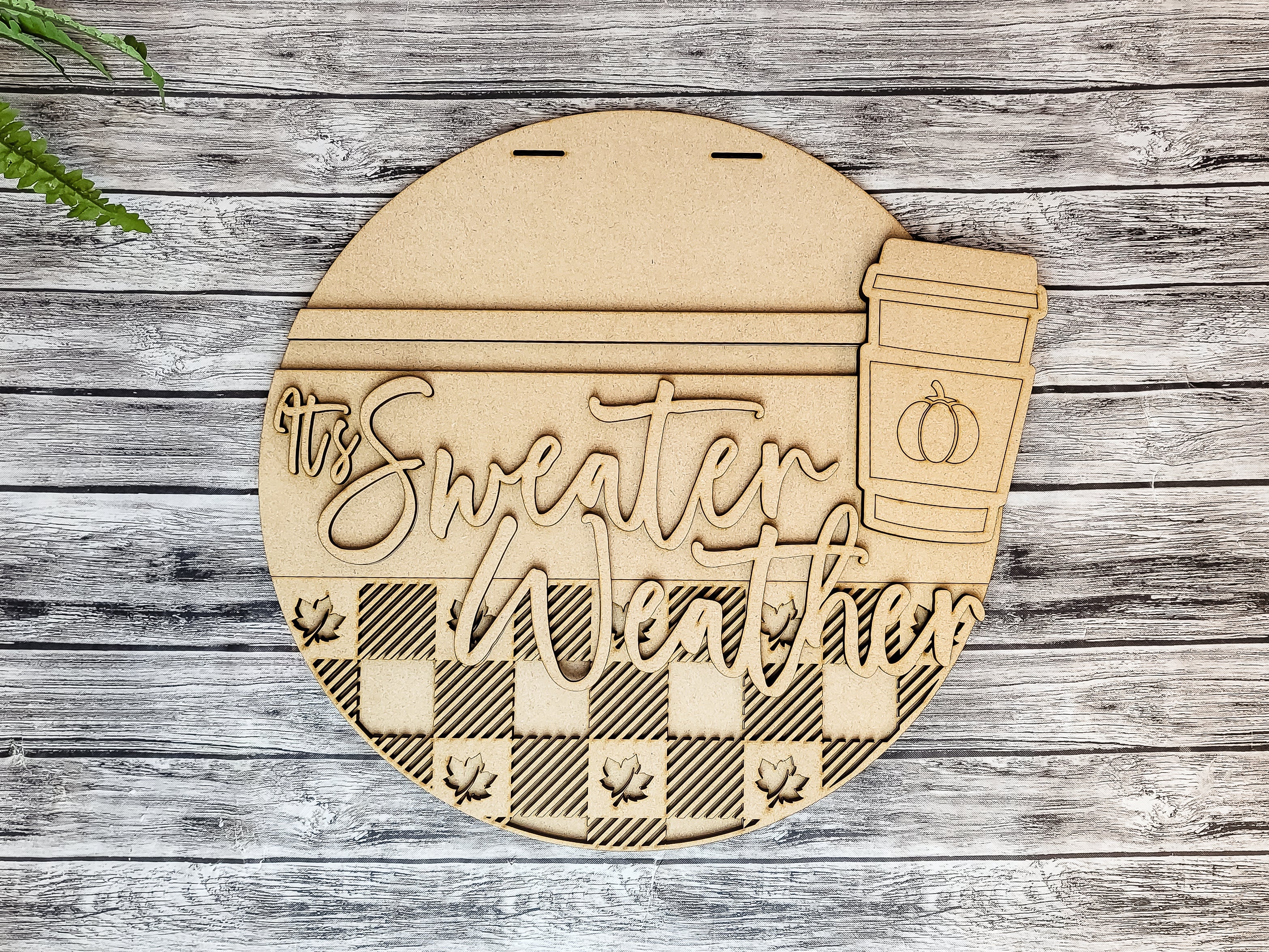 It&amp;#39;s Sweater Weather Door Hanger DIY Unfinished Kit