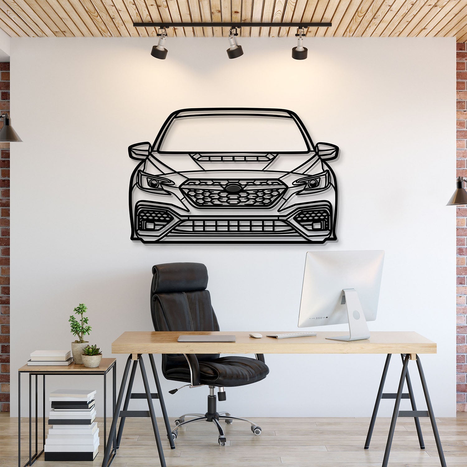 2022 WRX Front View Metal Car Wall Art - MT1373