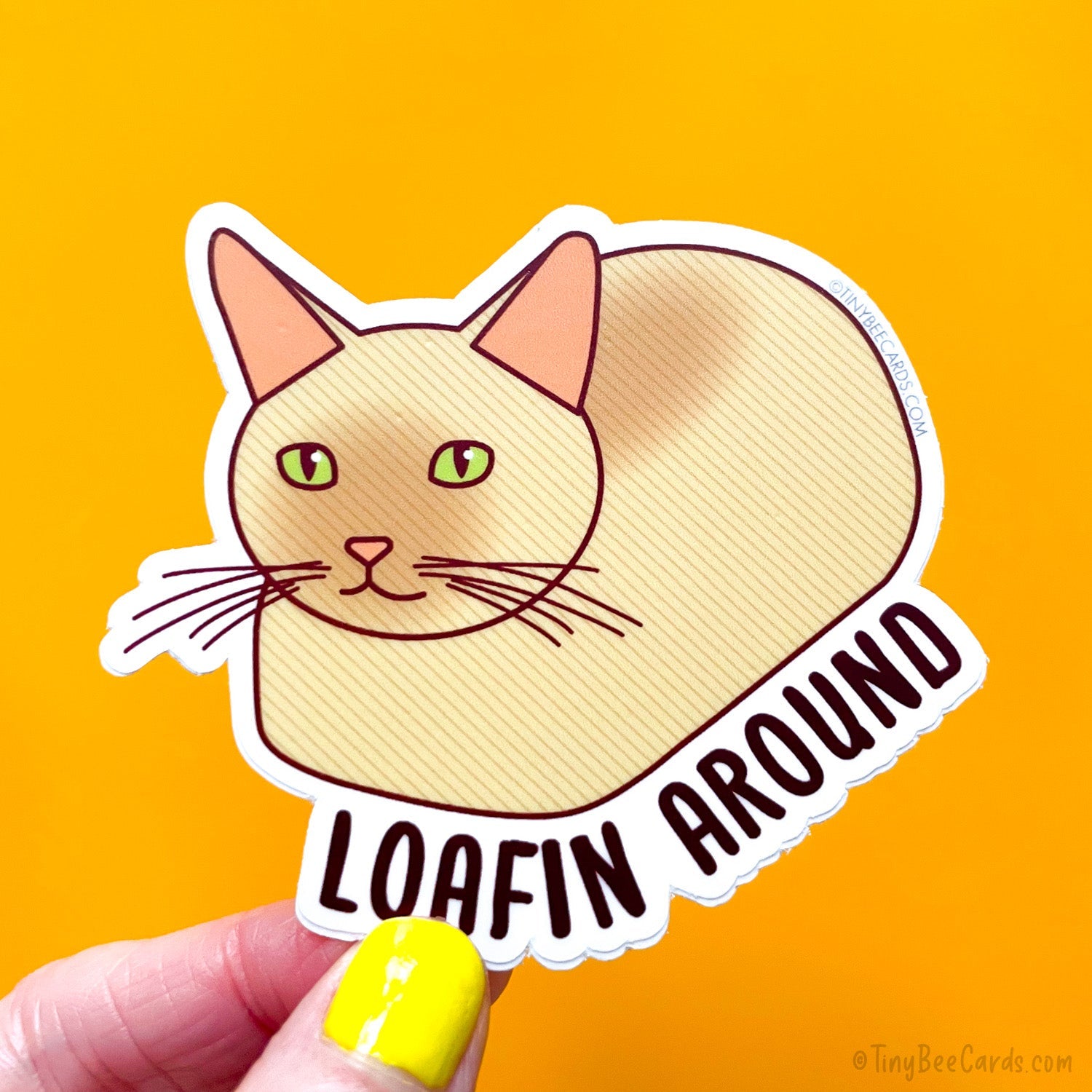Cat Vinyl Sticker &amp;quot;Loafin Around&amp;quot;