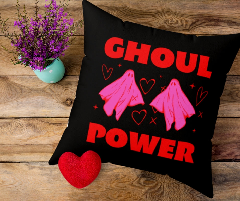Ghoul Power Black Pillow Galentine&amp;#39;s Day