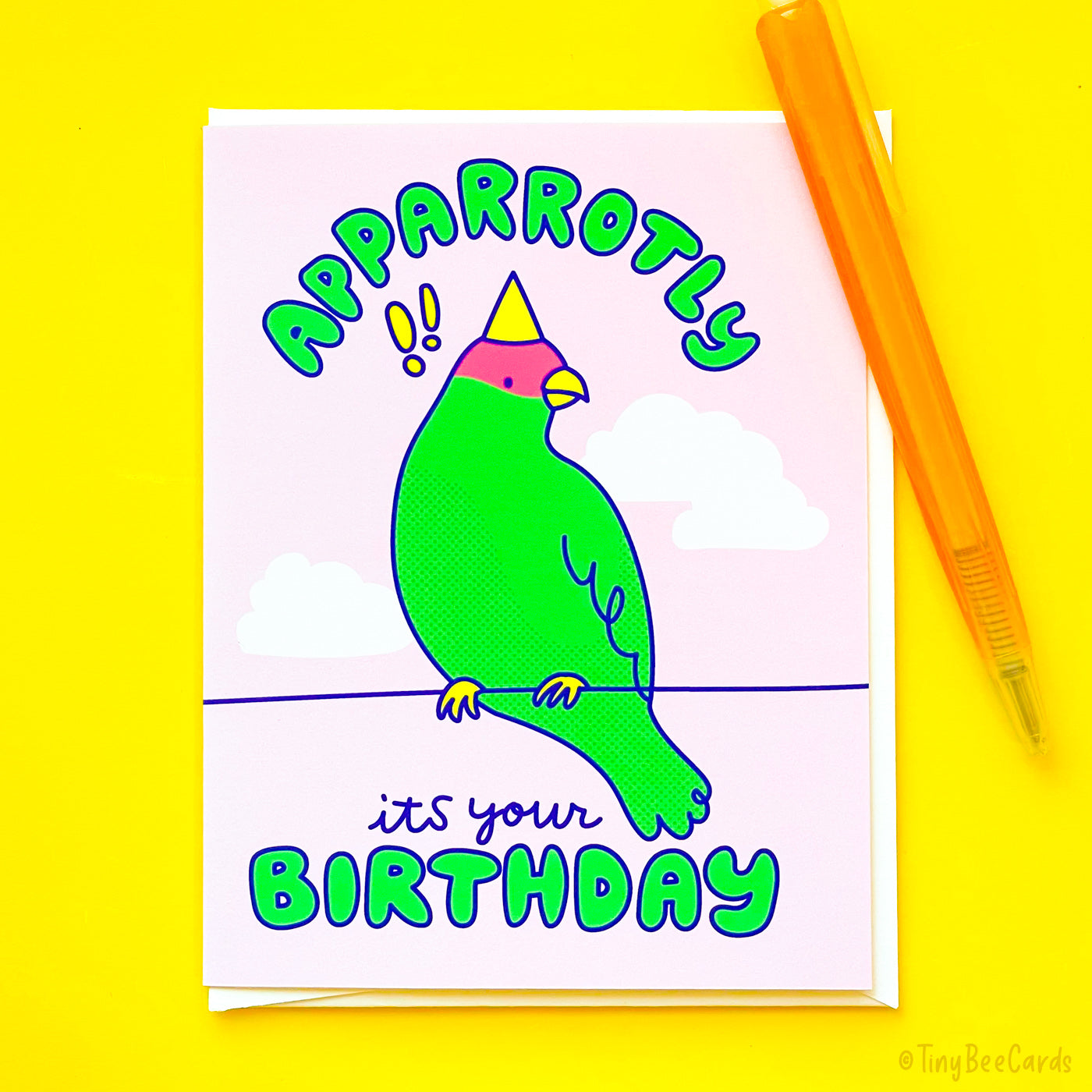 Parrot Birthday Card &amp;quot;AParrotly It&amp;#39;s Your Birthday!&amp;quot;