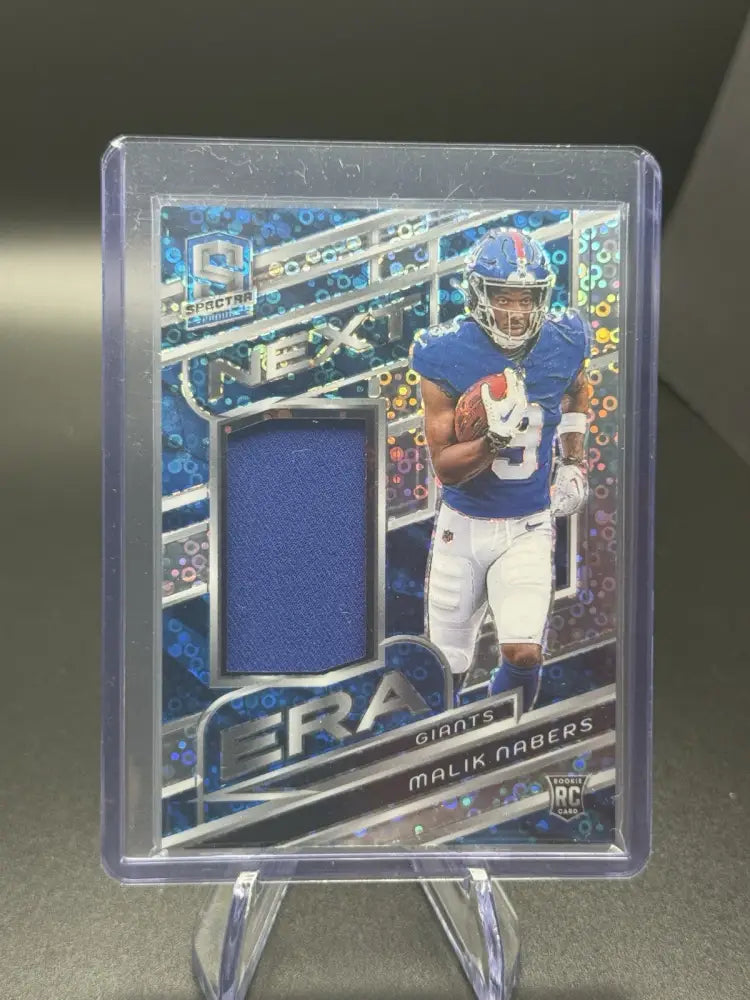 2024 Panini Spectra - Next Era Malik Nabers #NE-MNS Neon Blue Prizm /60 (MEM, RC
