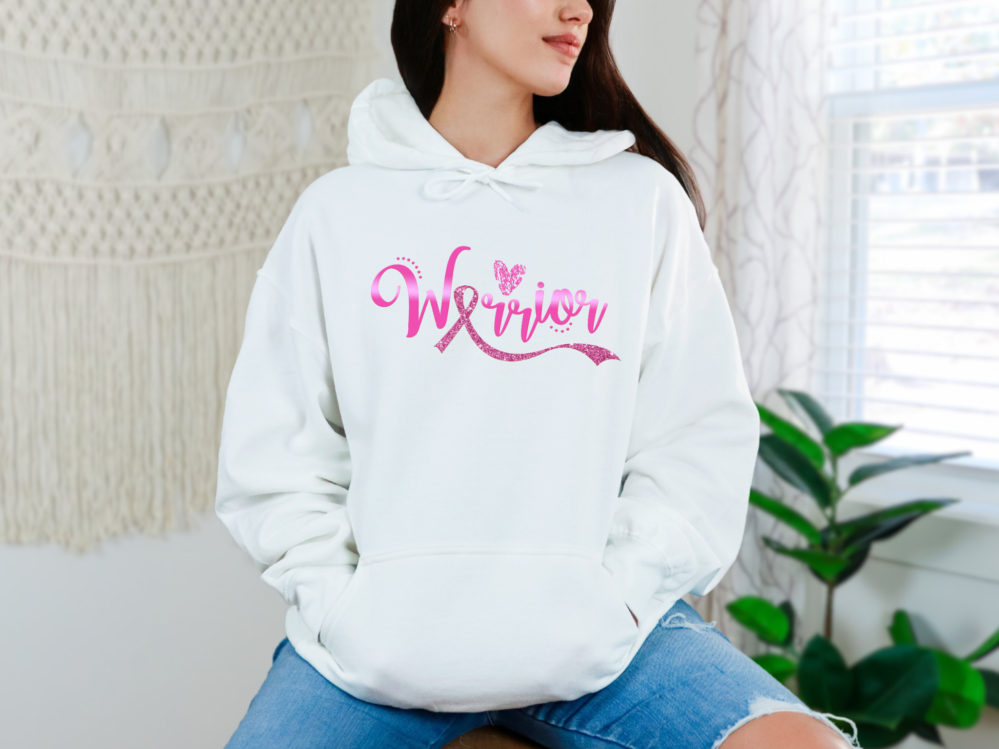 Warrior Breast Cancer Awareness Hoodie – Gildan 18500 (S-5XL)