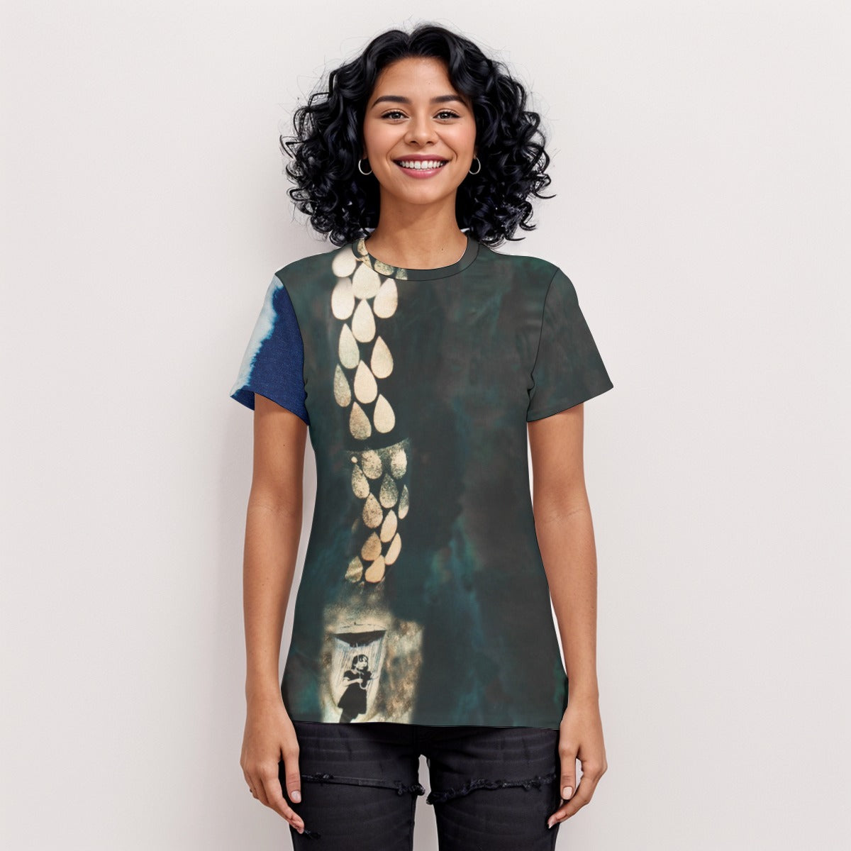 Rain Drops Print Women&amp;#39;s T-Shirt