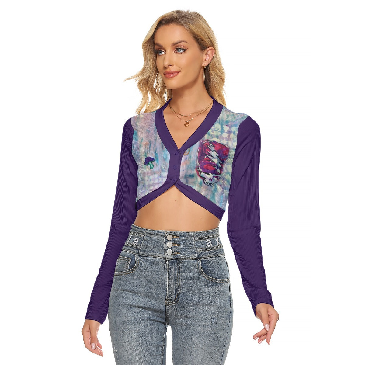 IKO PURP JUICE Women&amp;#39;s Crop Top Blouse