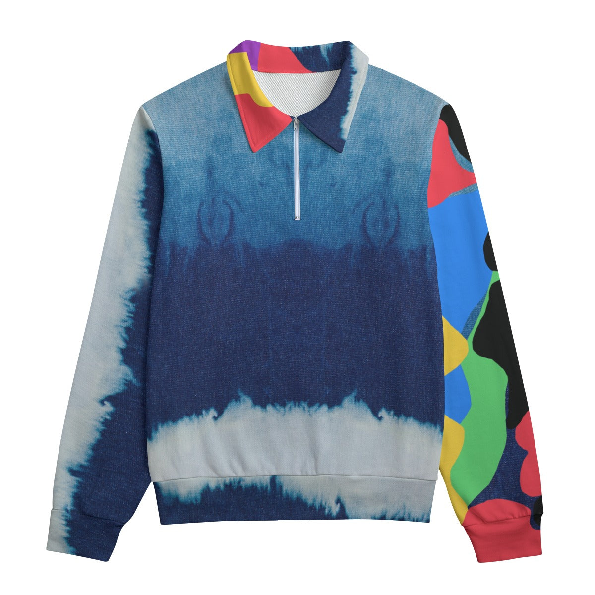 The Heart Dip Denim Print Sweatshirt