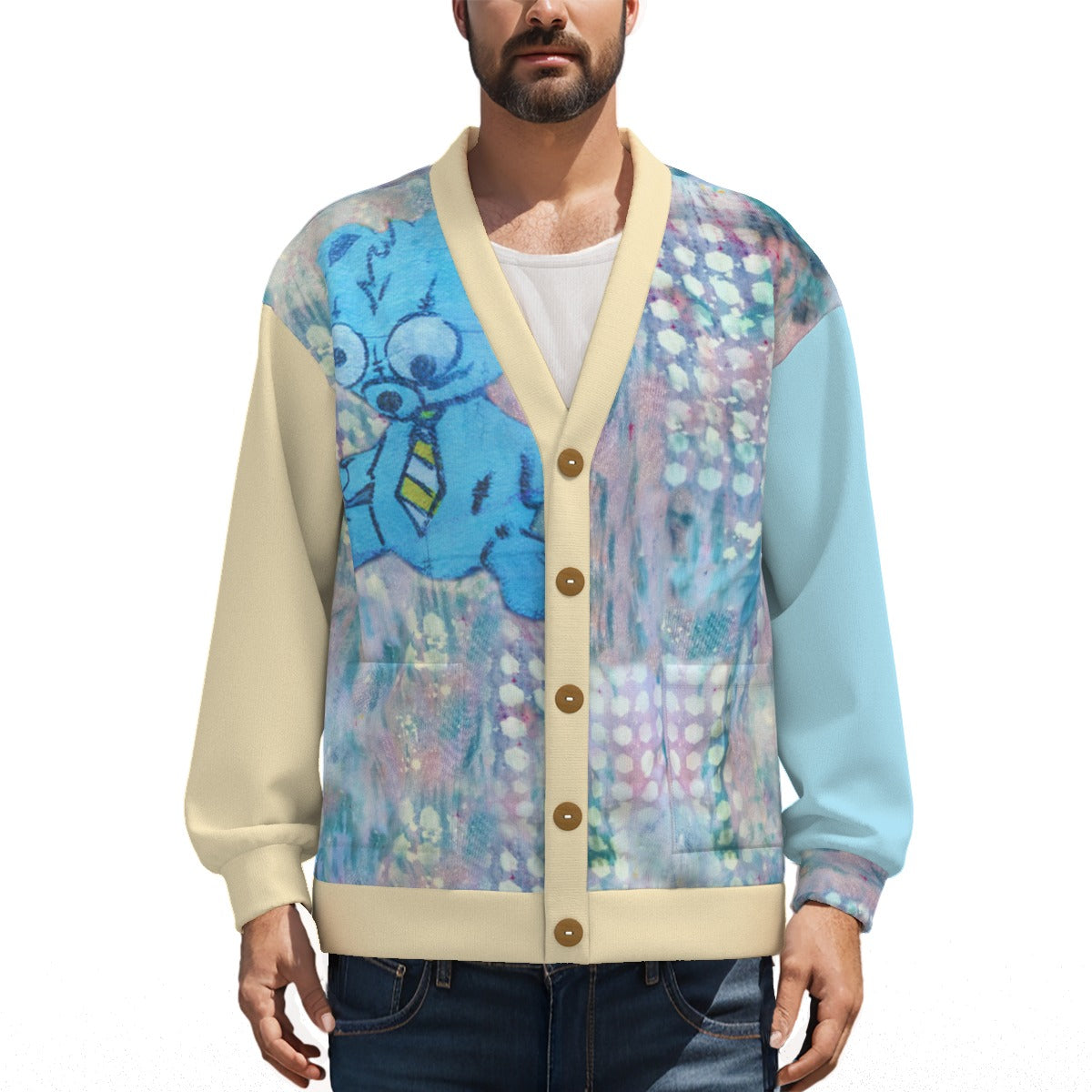 Snuggle Bear Unisex Knitted Cardigan
