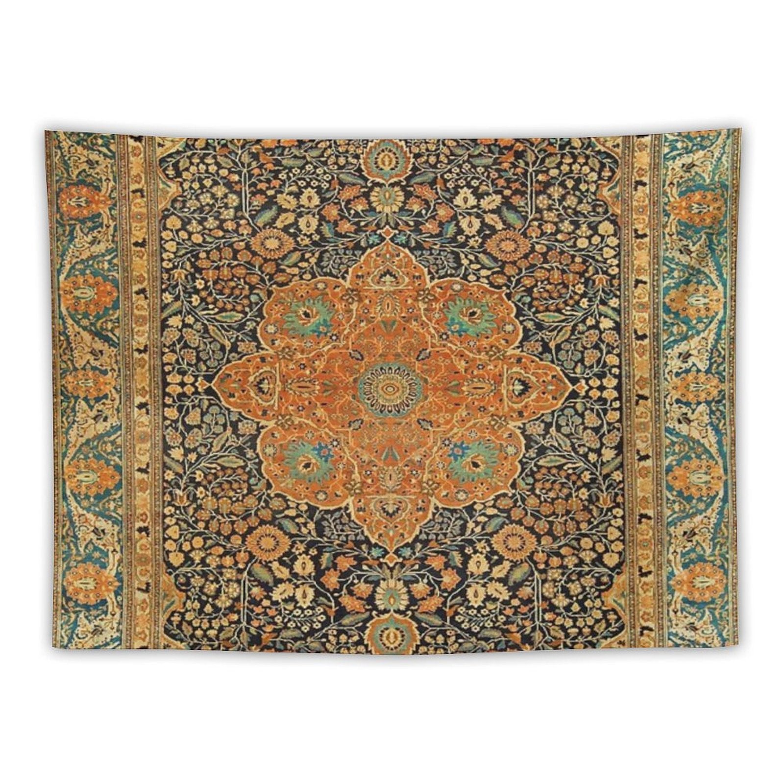 Antique Mohtashem Kashan Persian Rug Print Tapestry