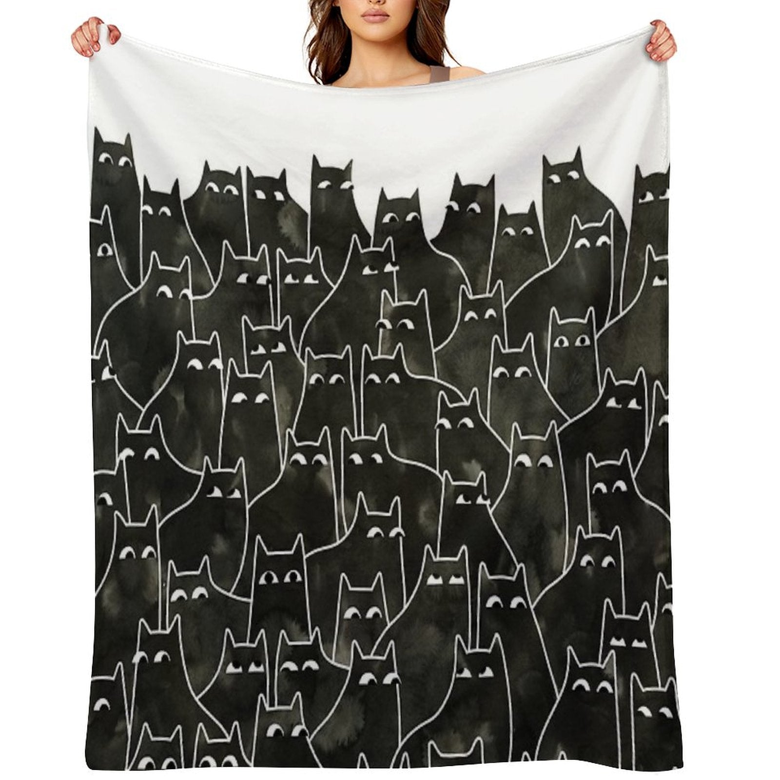 Suspicious Cats Throw Blanket