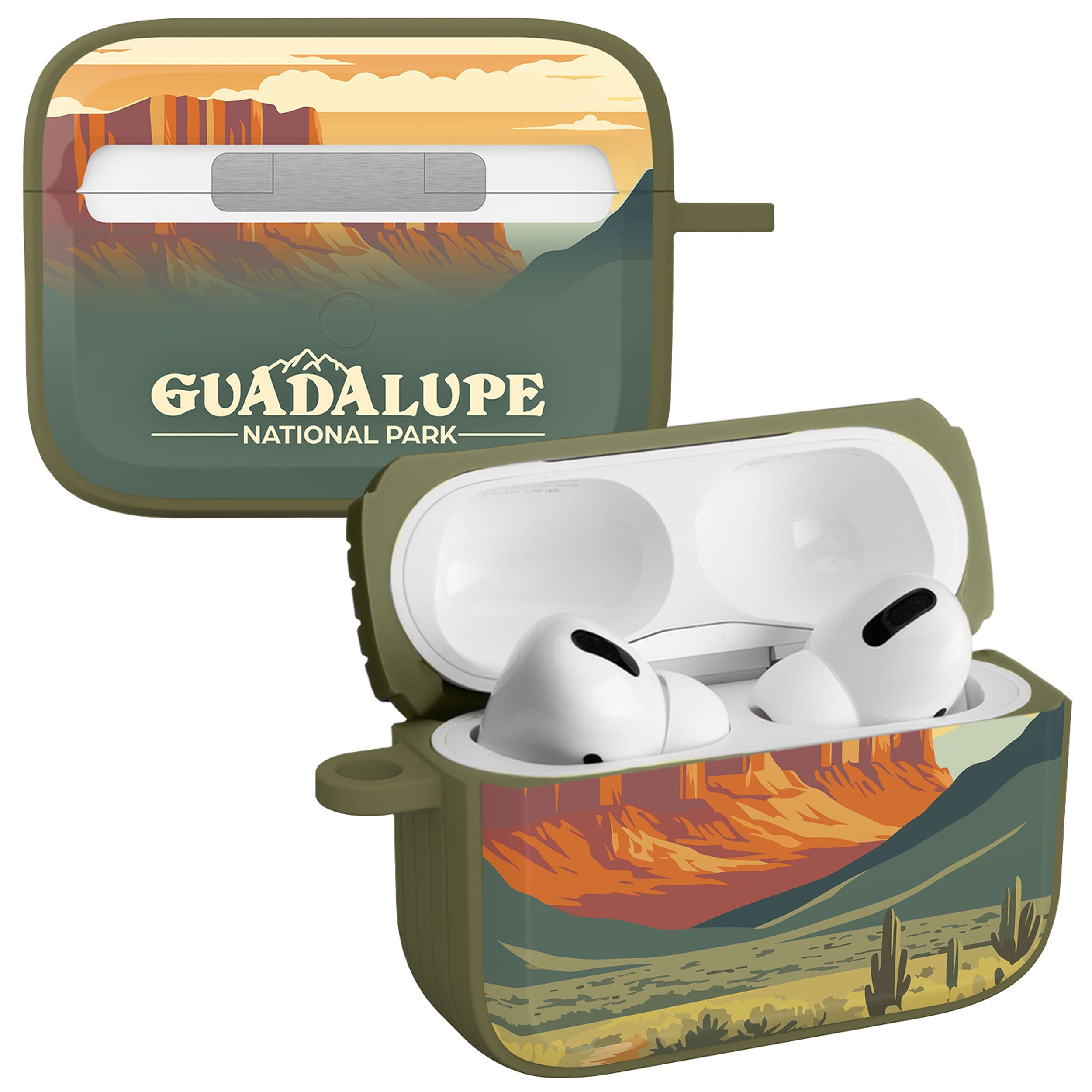 National Parks Guadalupe HDX Apple Airpods Pro 1 &amp;amp; 2 Case Cover