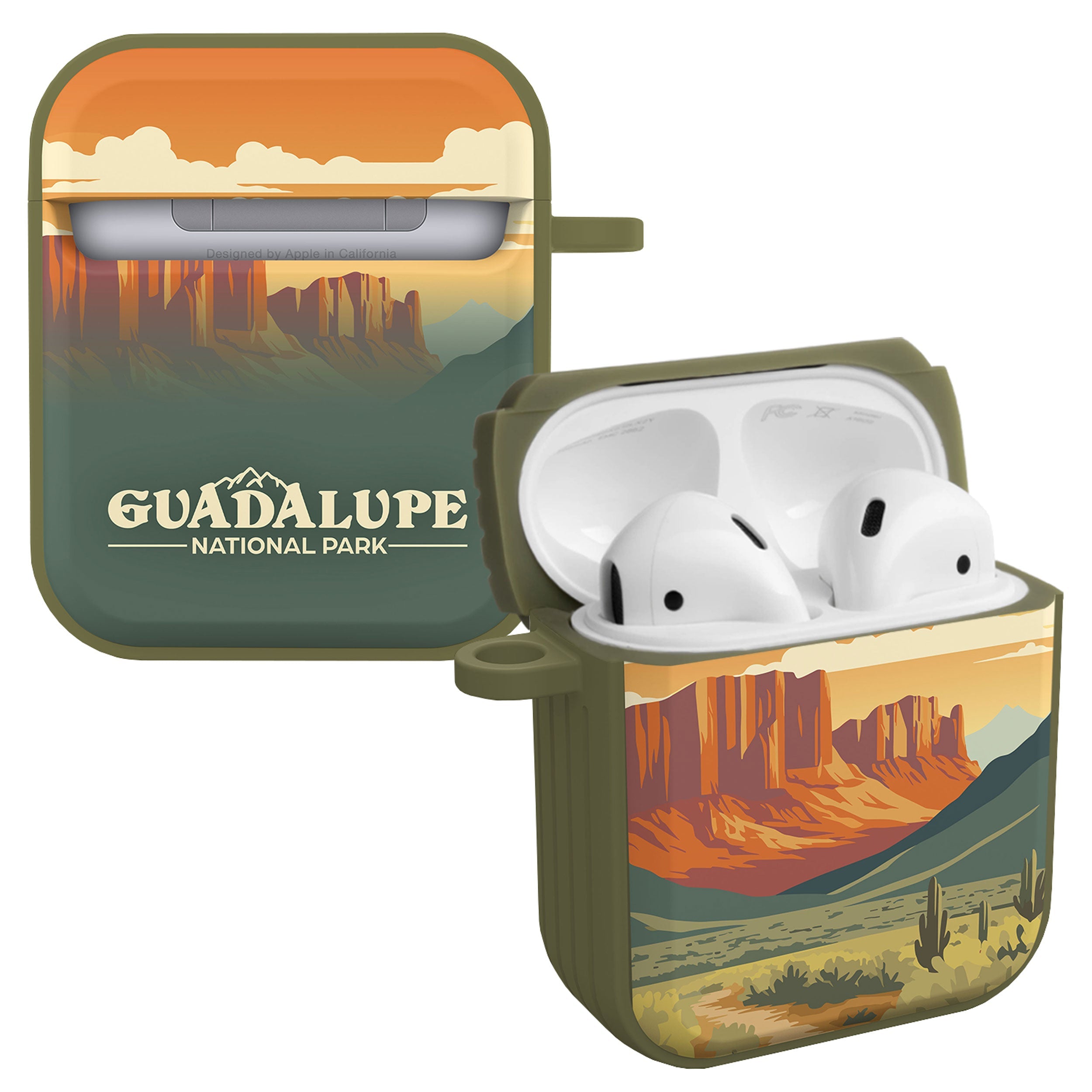 National Parks Guadalupe HDX Apple Airpods Gen 1 &amp;amp; 2 Case Cover