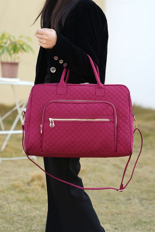 “Jayla” Quilted Duffle Bag