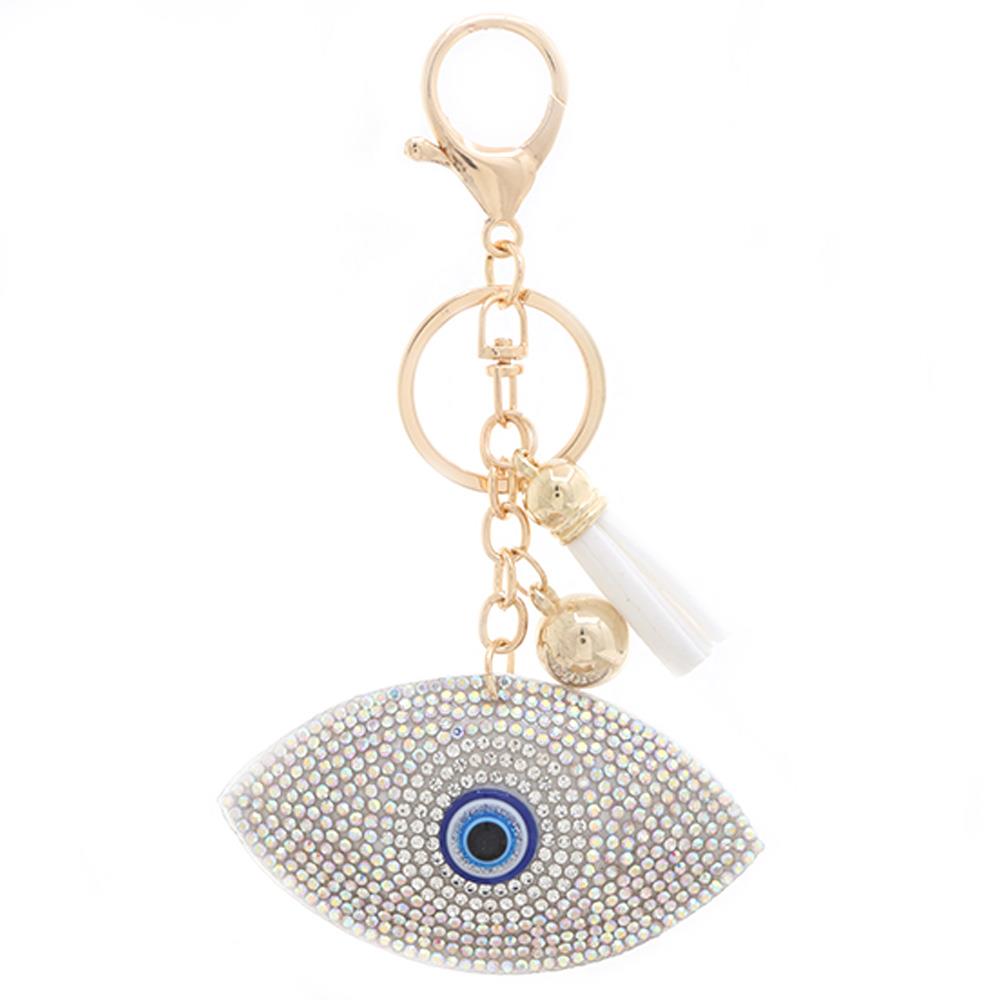 Rhinestone Evil Eye Keychain